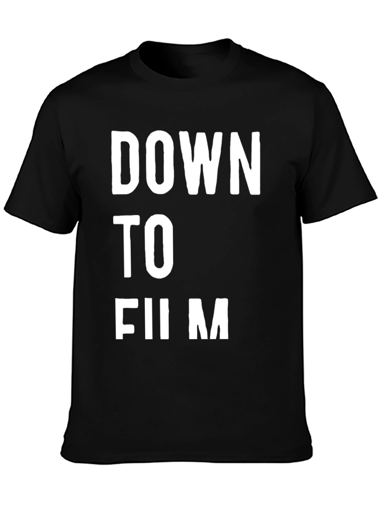 Down to Film Black Graphic Tee