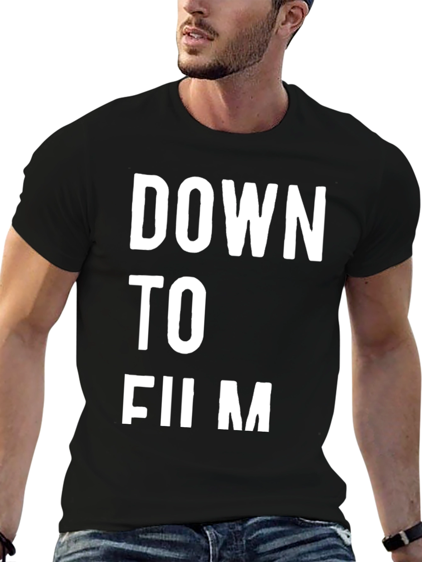 Down to Film Black Graphic Tee