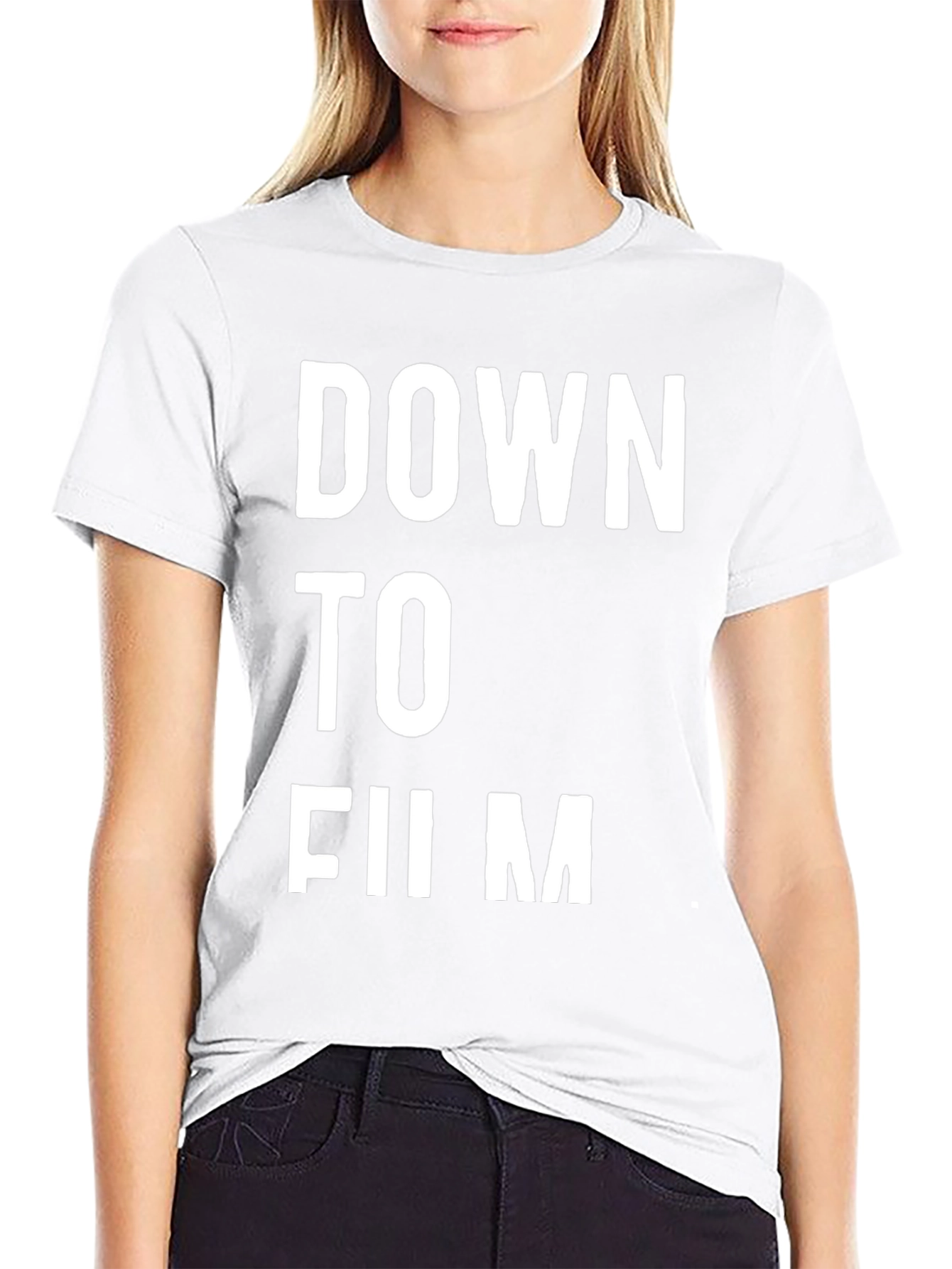 Down to Film Black Graphic Tee