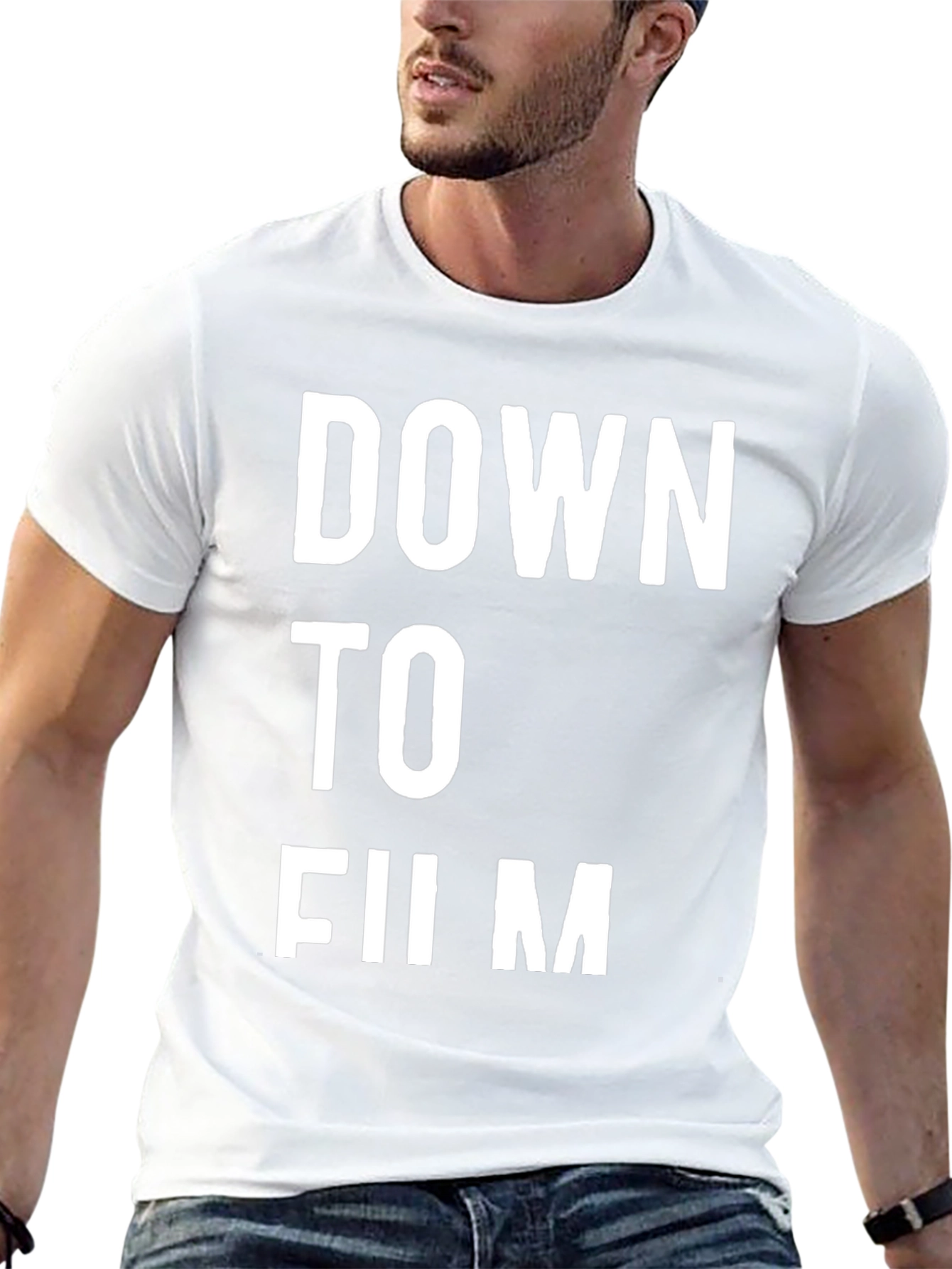 Down to Film Black Graphic Tee
