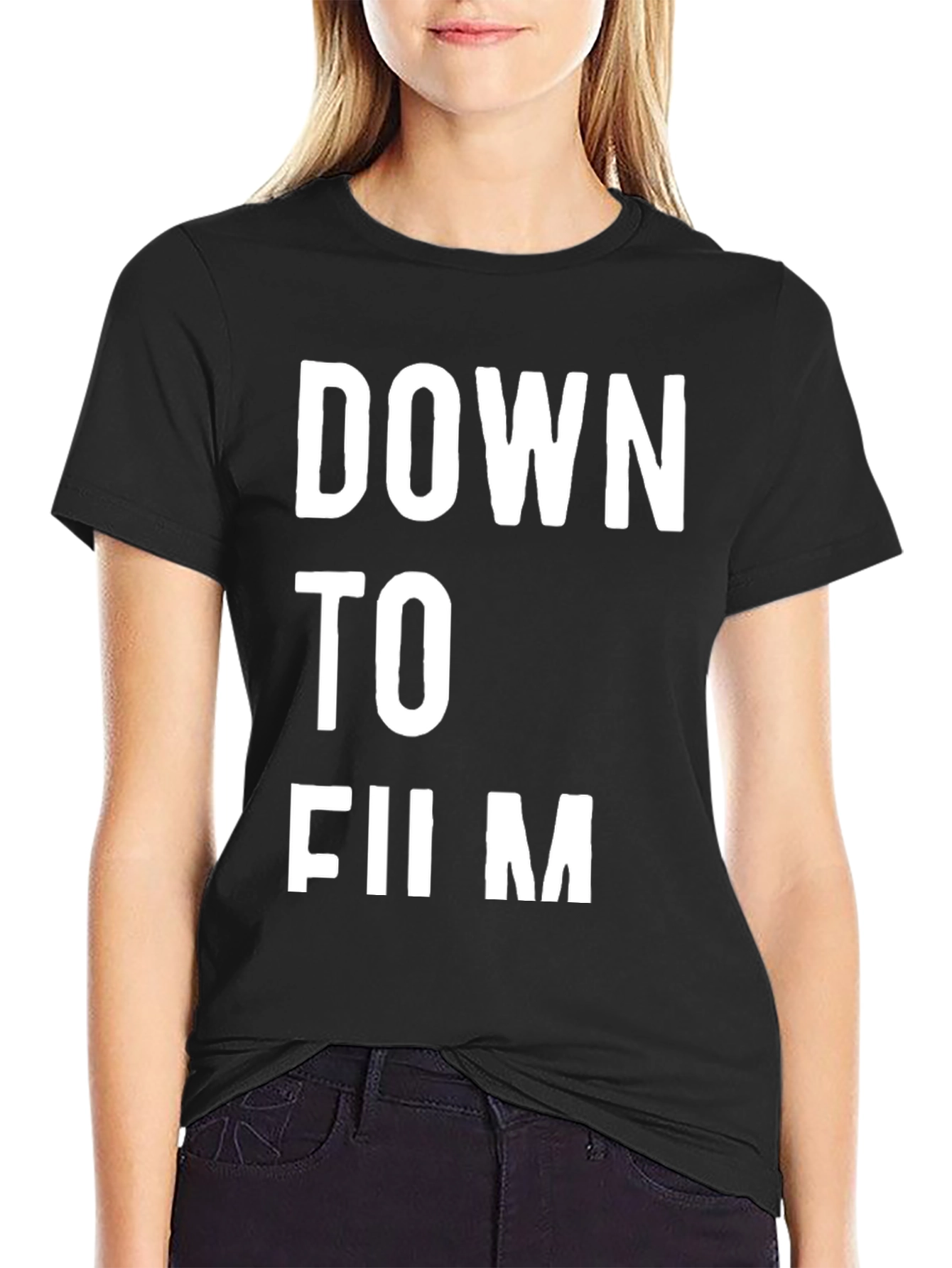 Down to Film Black Graphic Tee