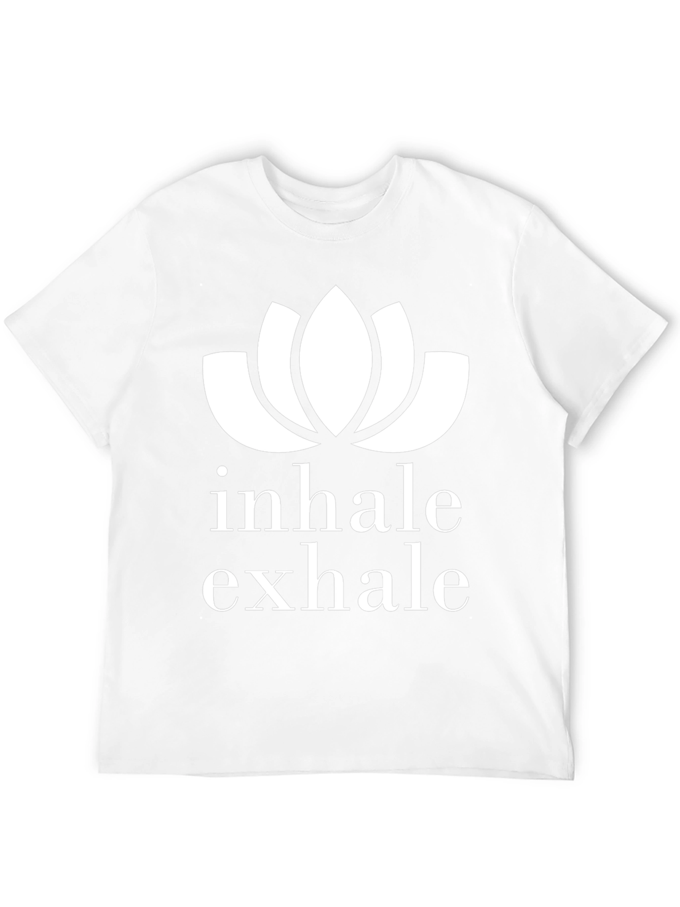 Inhale Exhale Lotus Graphic T-Shirt - Black