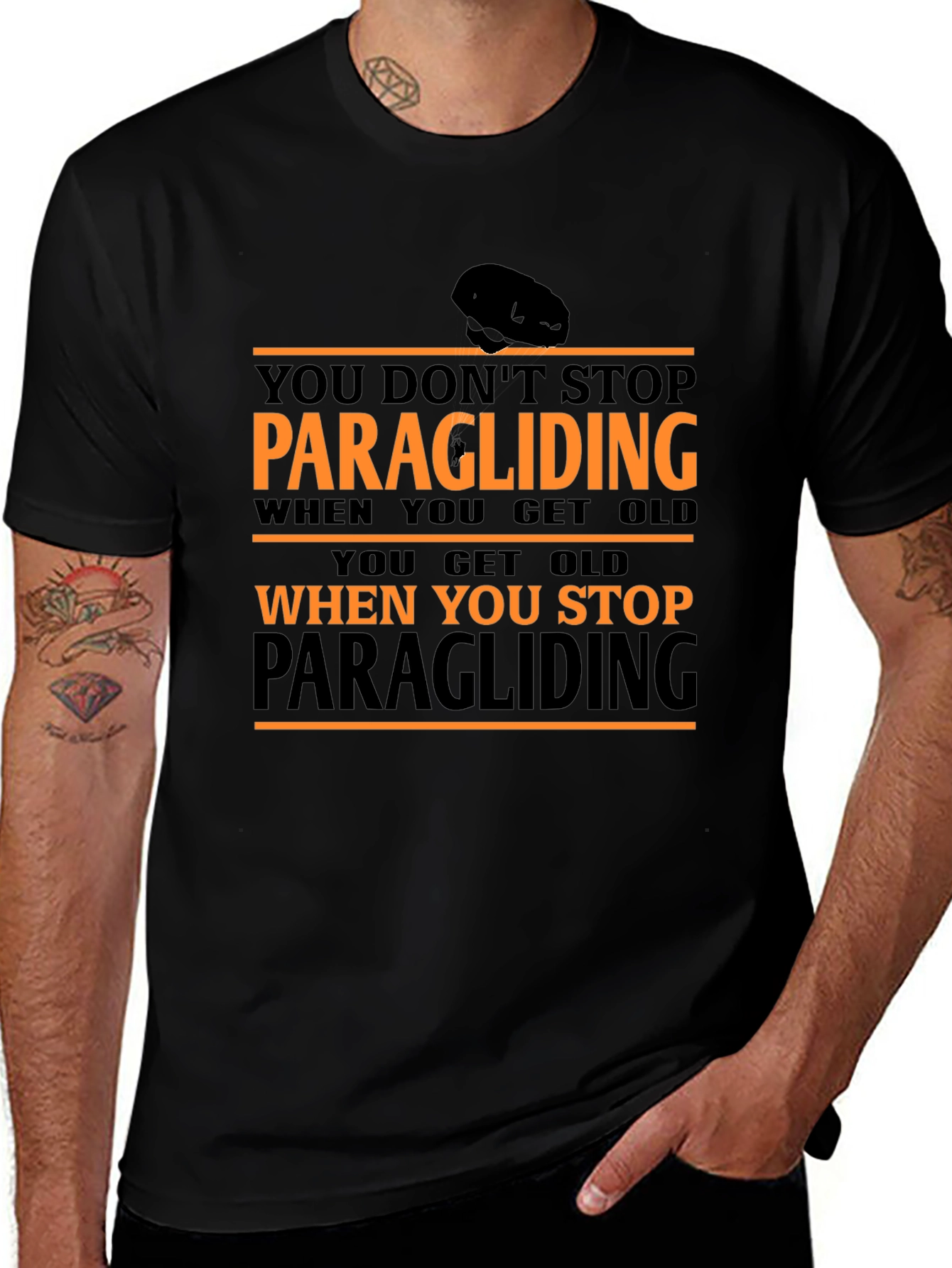 Paragliding Graphic T-Shirt: Dont Stop Paragliding!