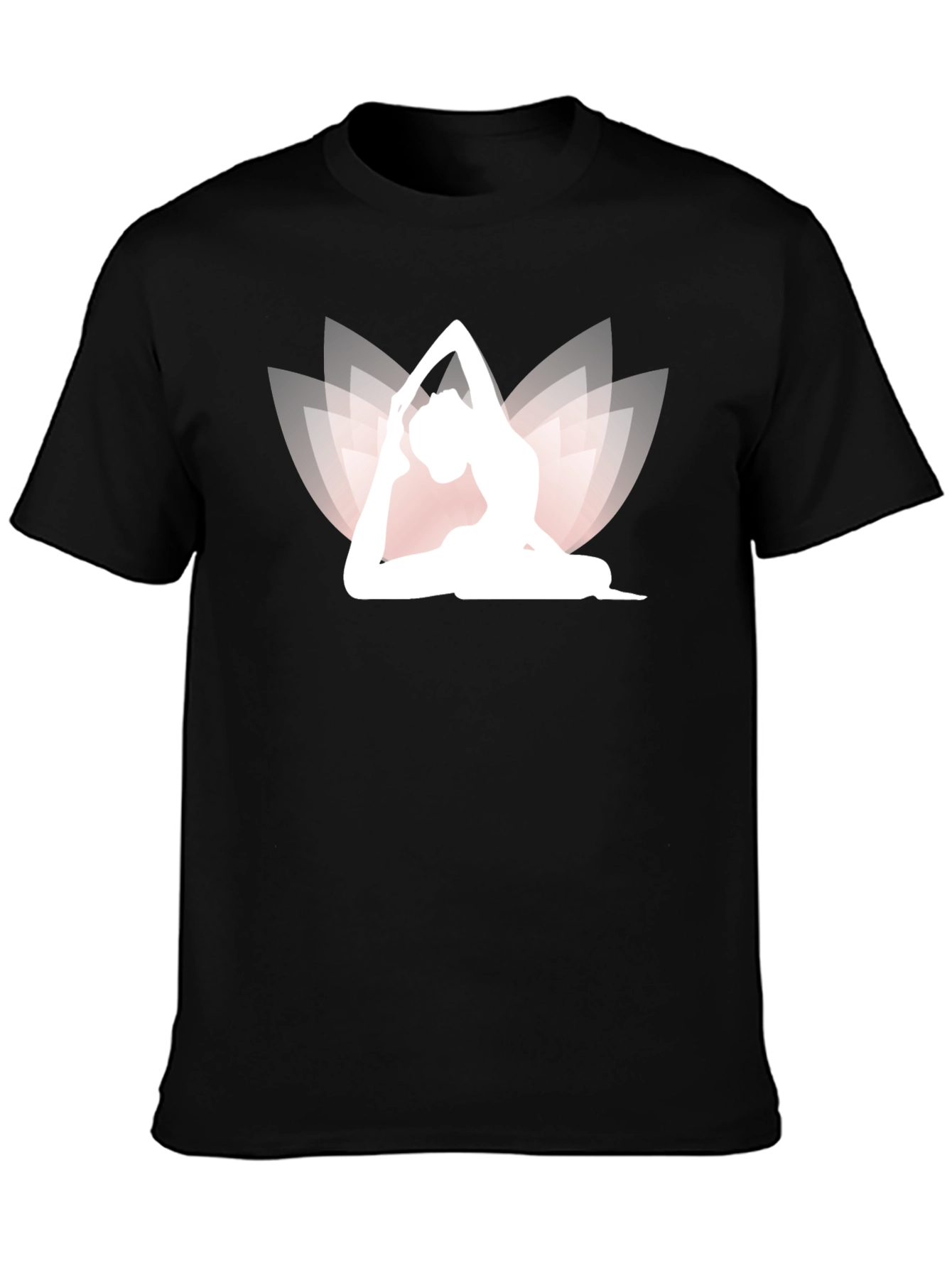Black Yoga Lotus T-Shirt