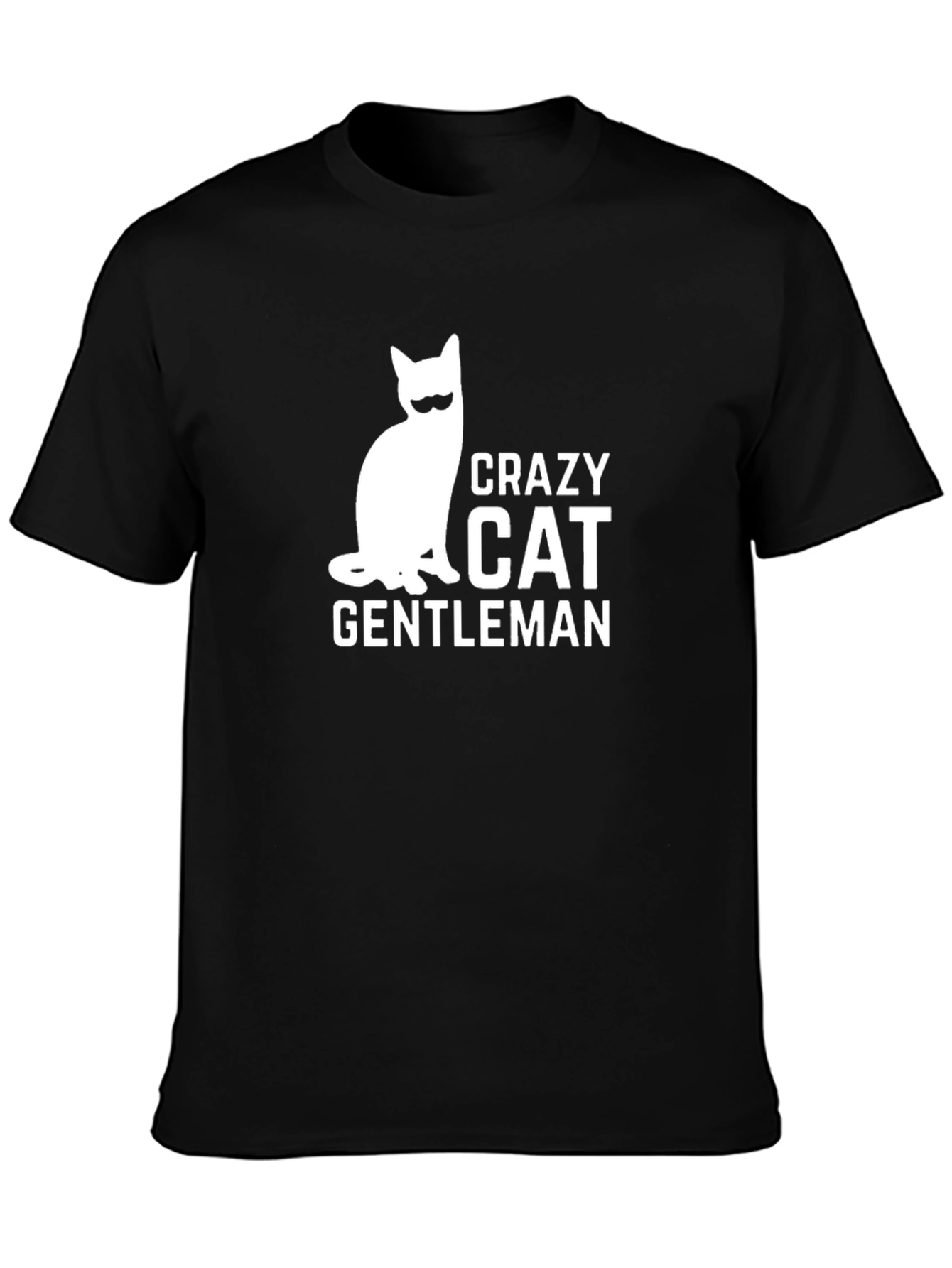 Crazy Cat Gentleman T-Shirt - Cool Graphic Tee