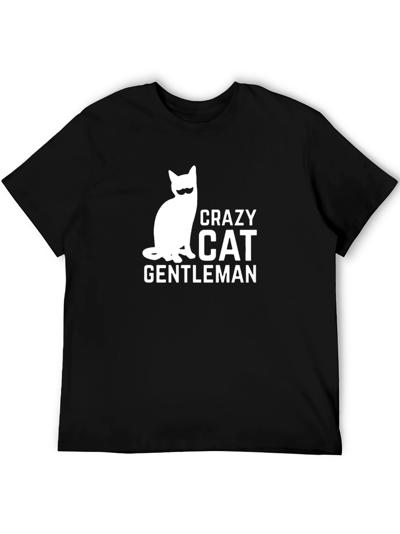 Crazy Cat Gentleman T-Shirt - Cool Graphic Tee