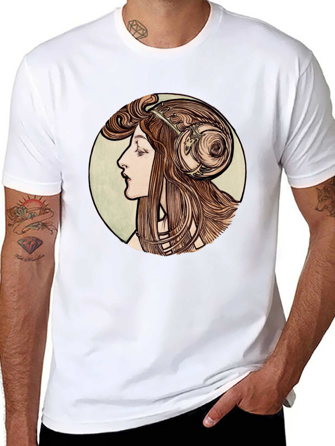 Art Nouveau Woman Graphic T-Shirt