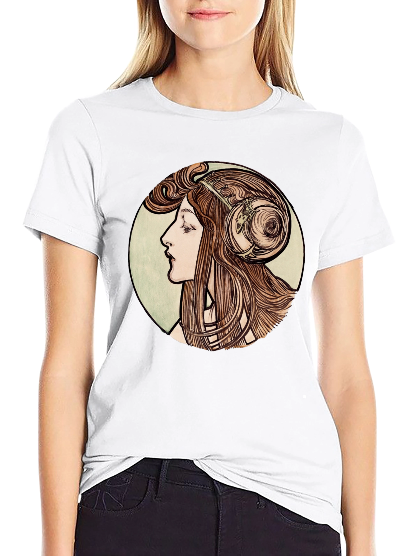 Art Nouveau Woman Graphic T-Shirt