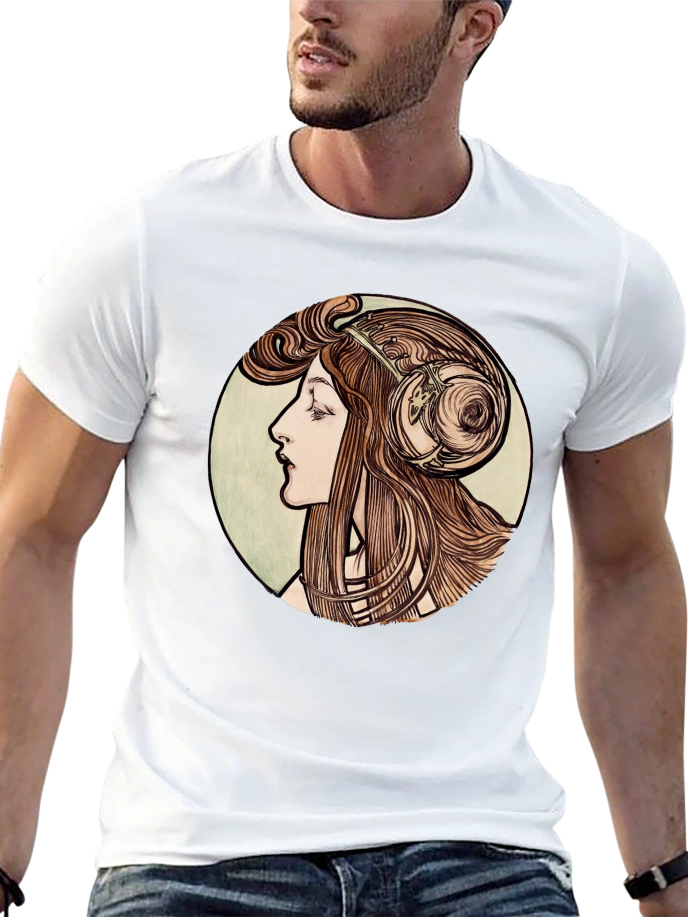 Art Nouveau Woman Graphic T-Shirt