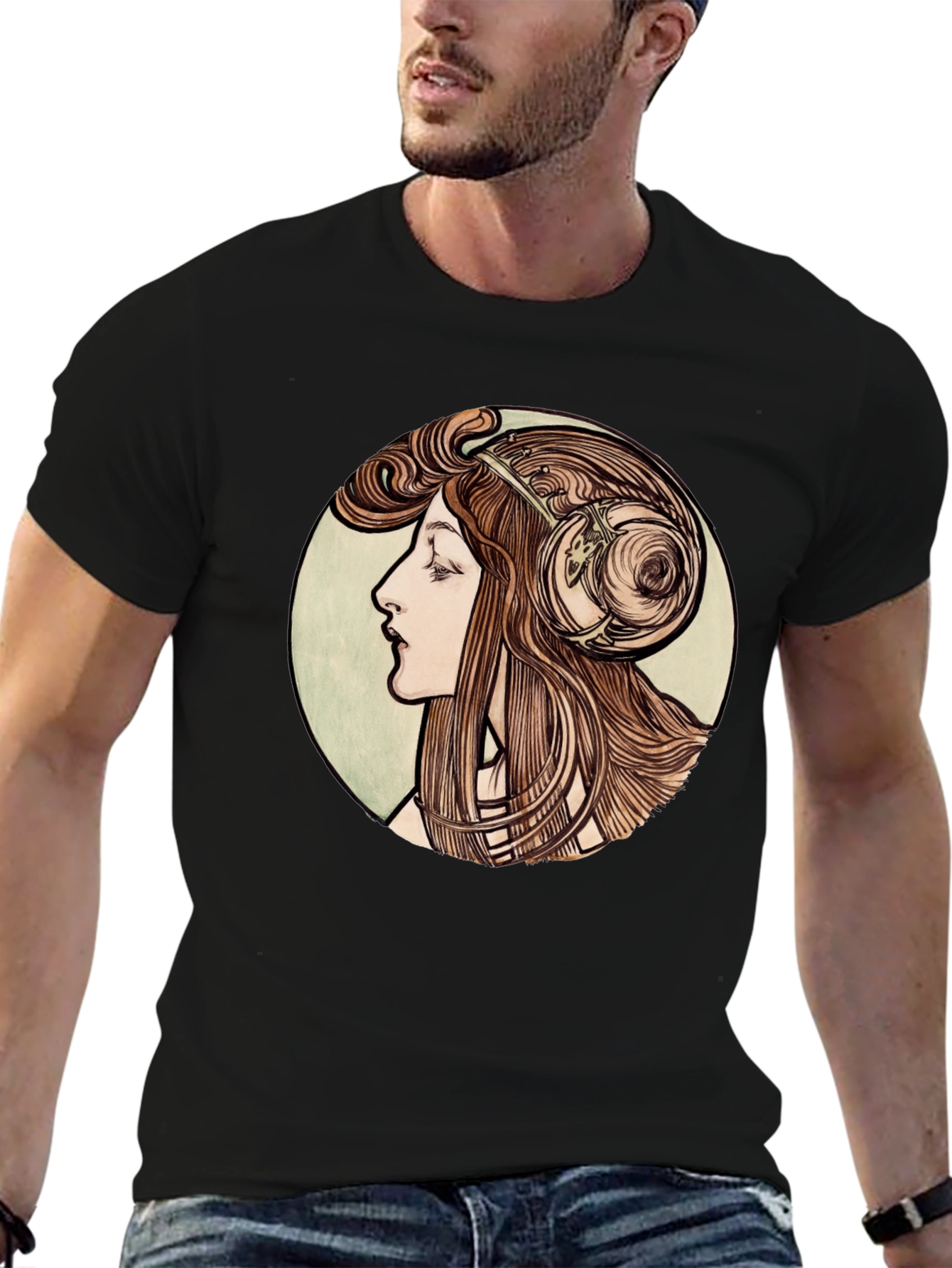 Art Nouveau Woman Graphic T-Shirt