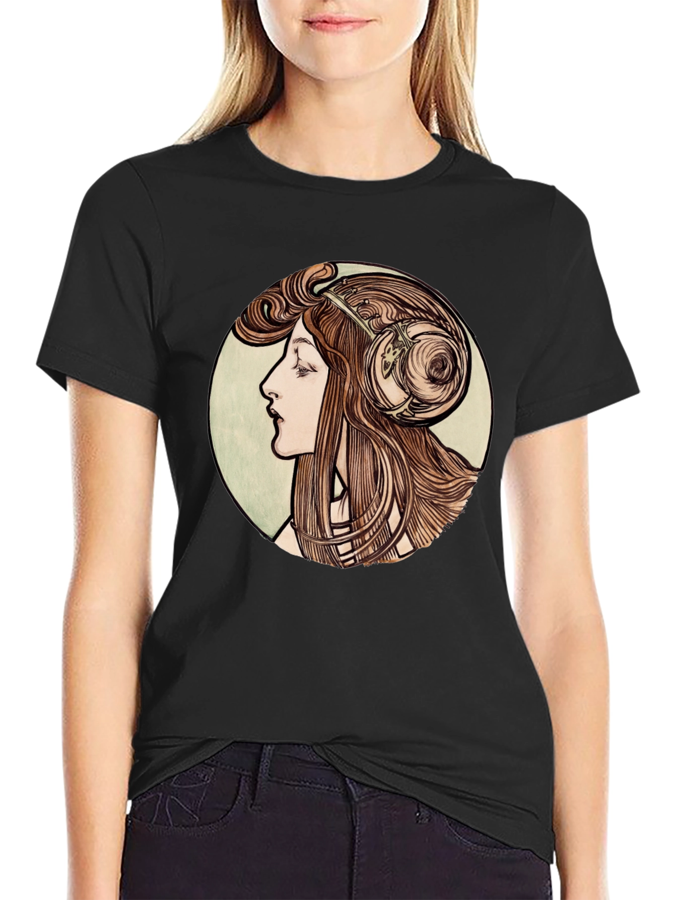 Art Nouveau Woman Graphic T-Shirt