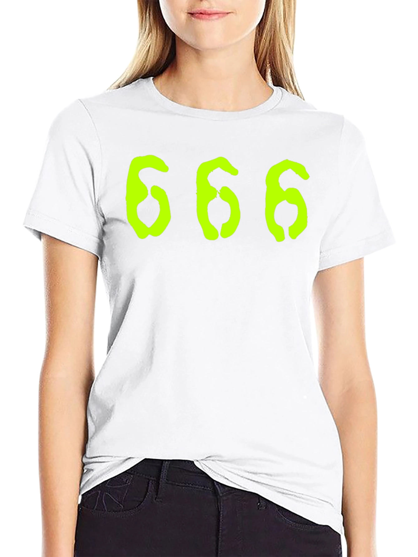 666 Graphic Tee - Black Cotton T-Shirt