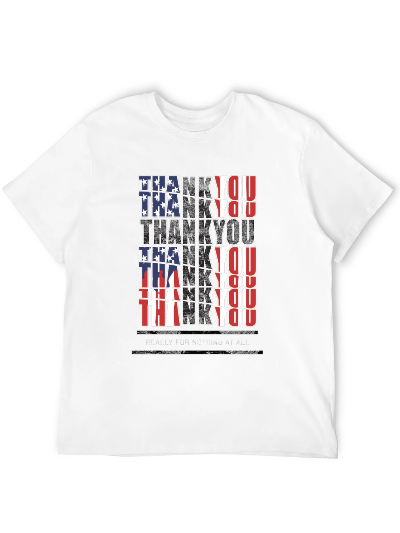 Patriotic Thank You T-Shirt - Mens Black Tee