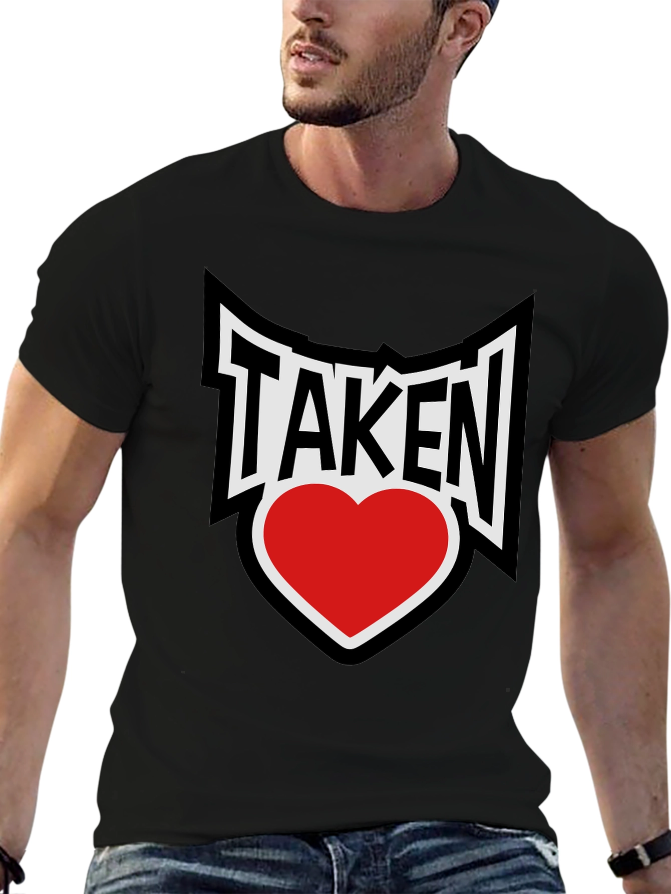 Taken Heart Graphic T-Shirt - Black Cotton Tee