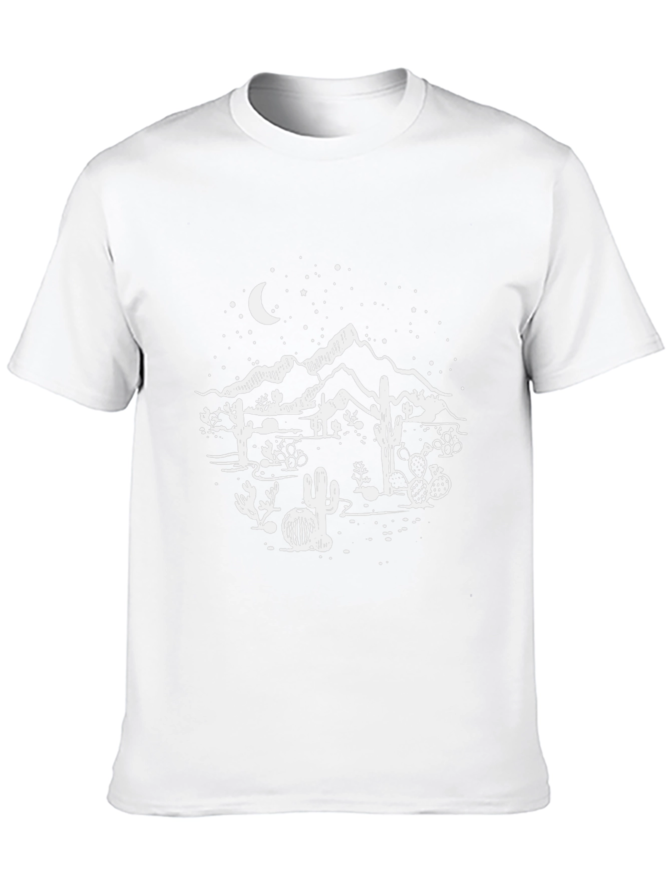Desert Night T-Shirt Cactus Moon Graphic Tee