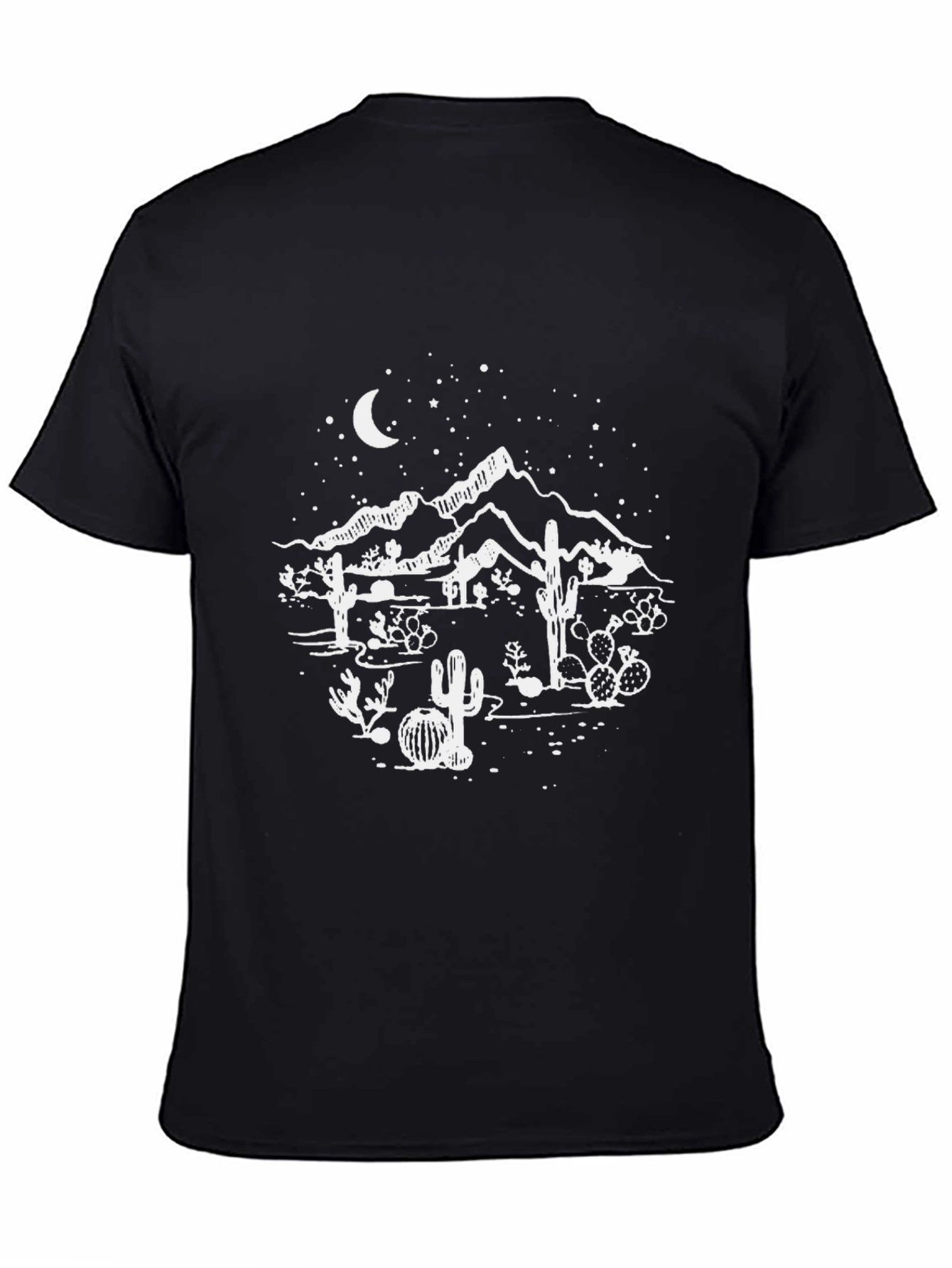 Desert Night T-Shirt Cactus Moon Graphic Tee