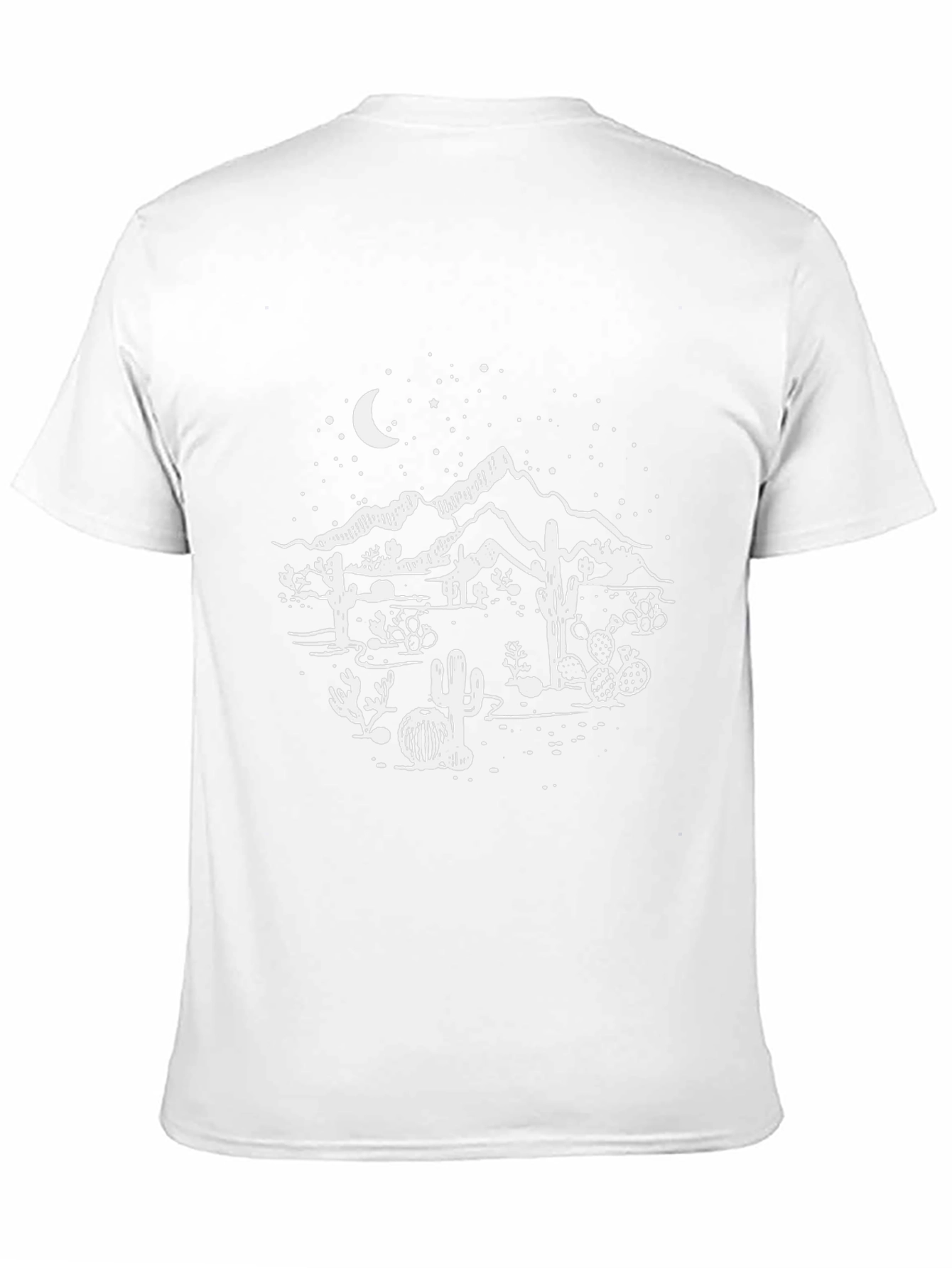 Desert Night T-Shirt Cactus Moon Graphic Tee