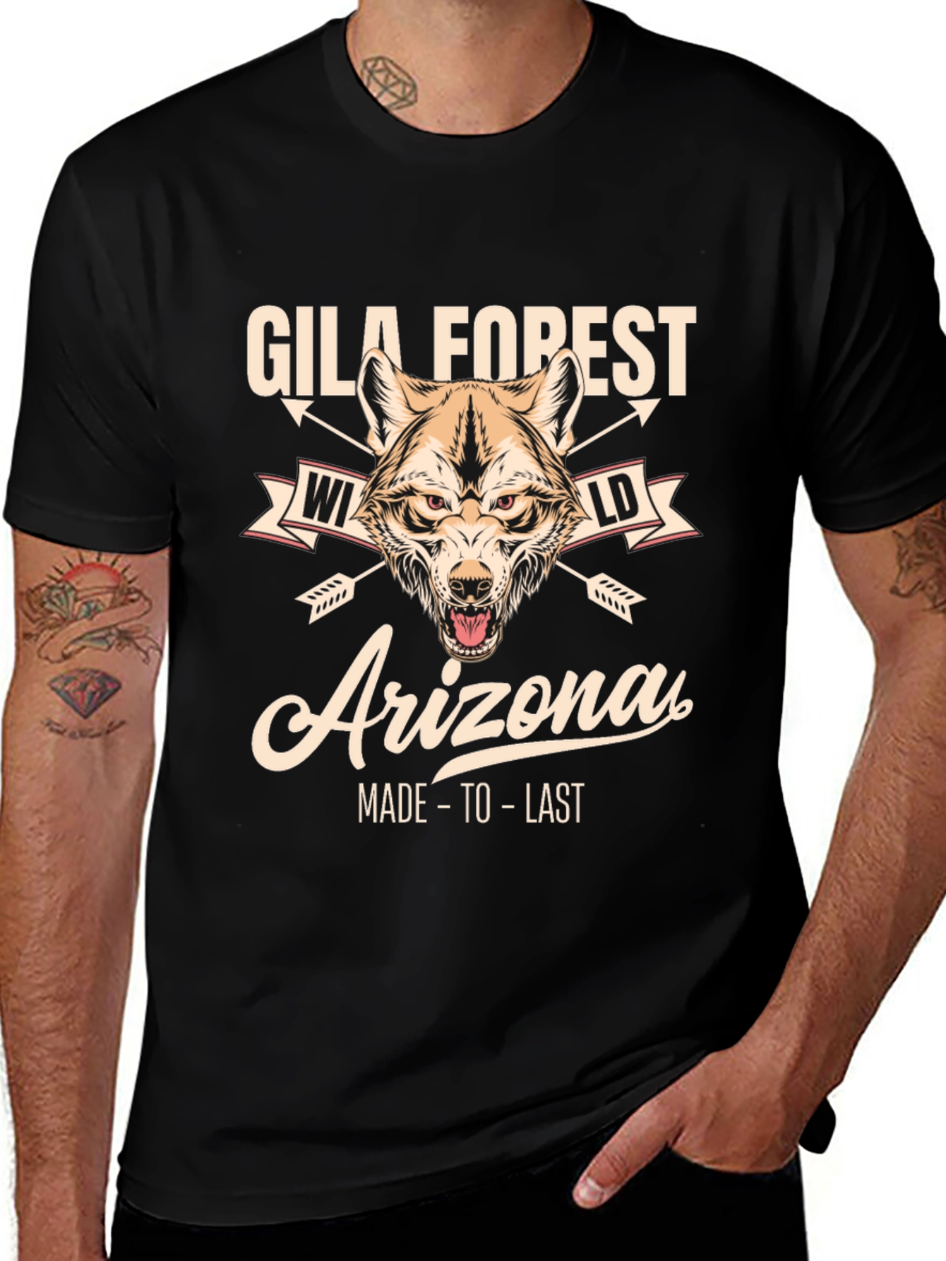 Gila Forest Arizona Wolf Graphic Tee