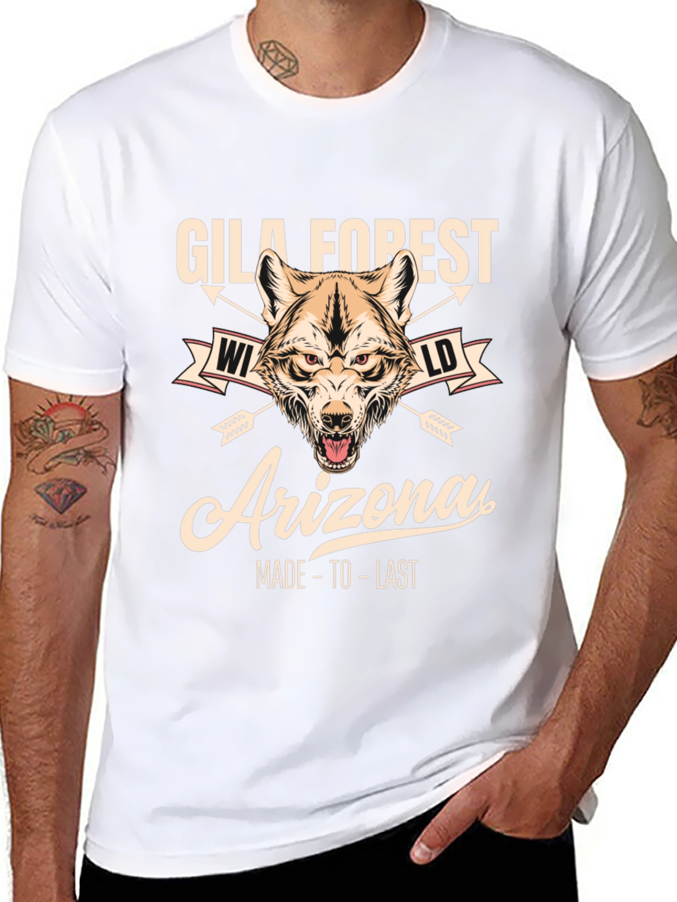 Gila Forest Arizona Wolf Graphic Tee