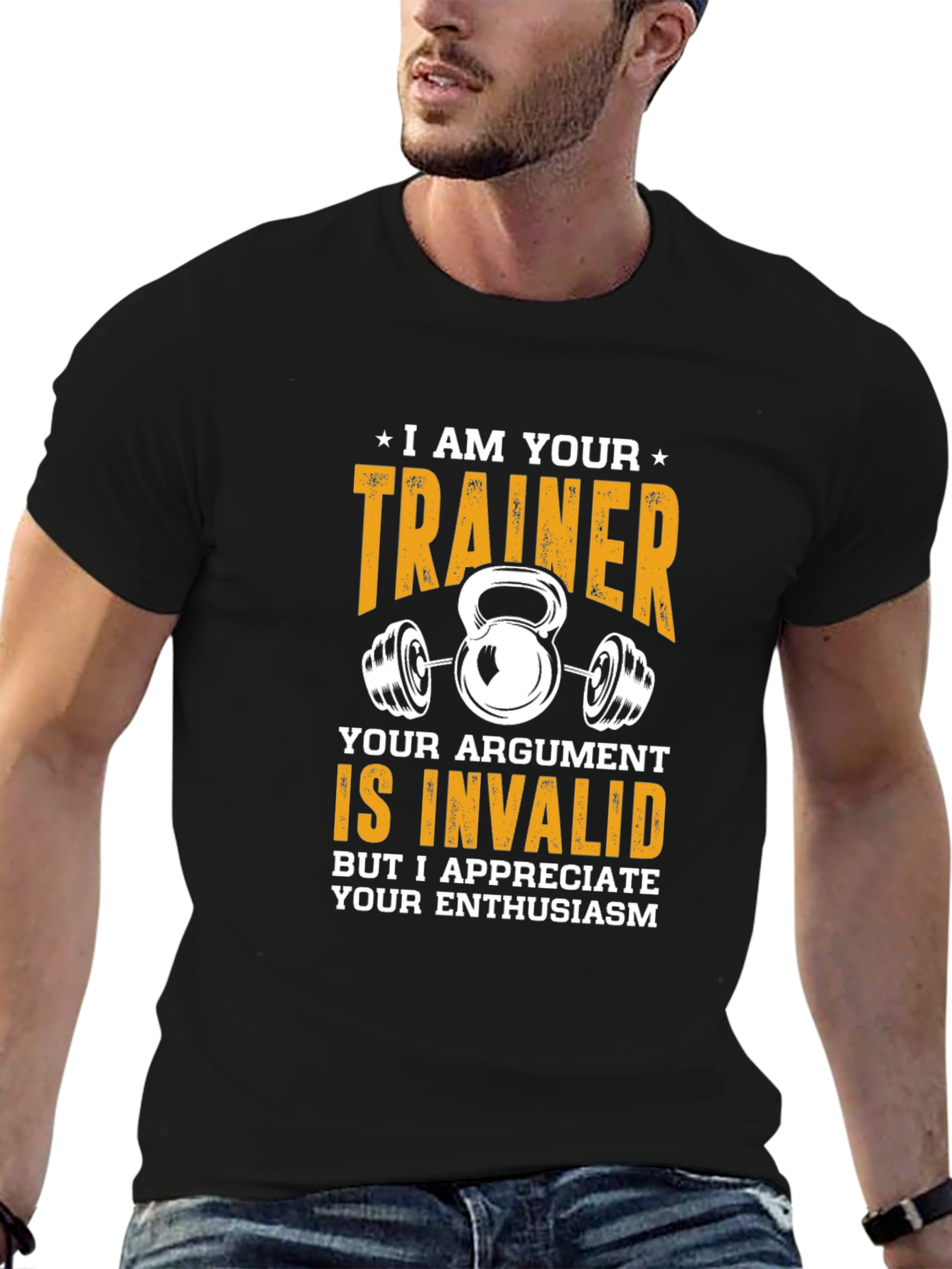 I Am Your Trainer Gym Black T-Shirt