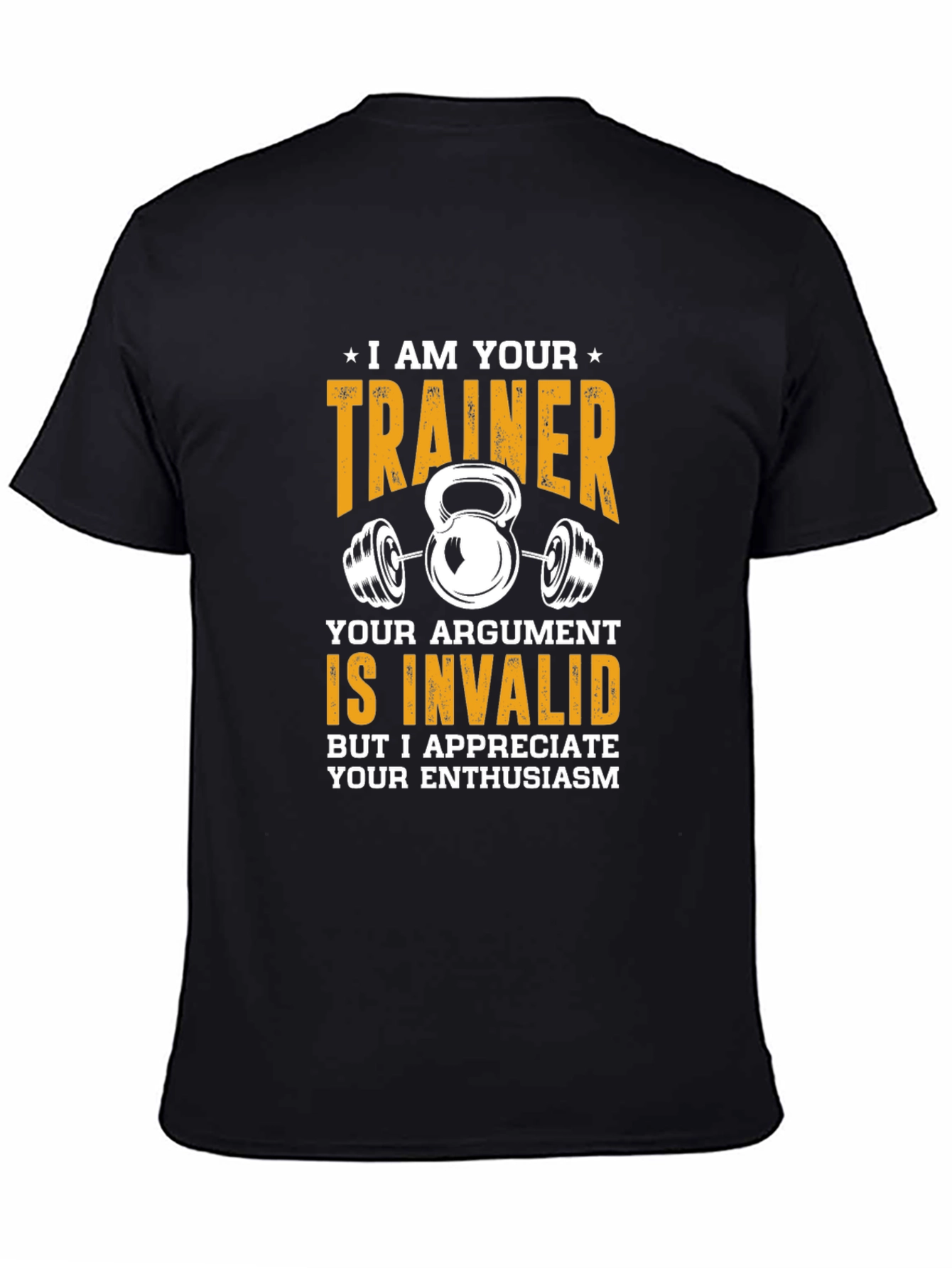 I Am Your Trainer Gym Black T-Shirt
