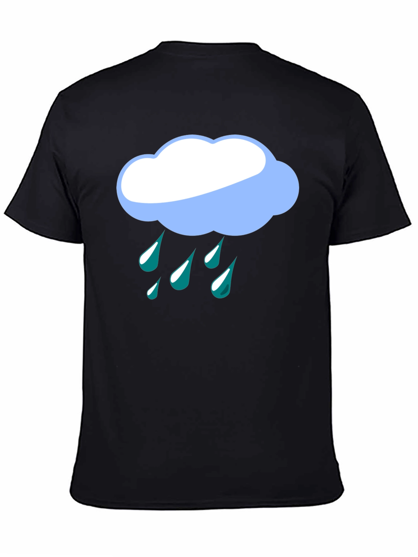 Rainy Day Cloud Graphic Tee - Black T-Shirt