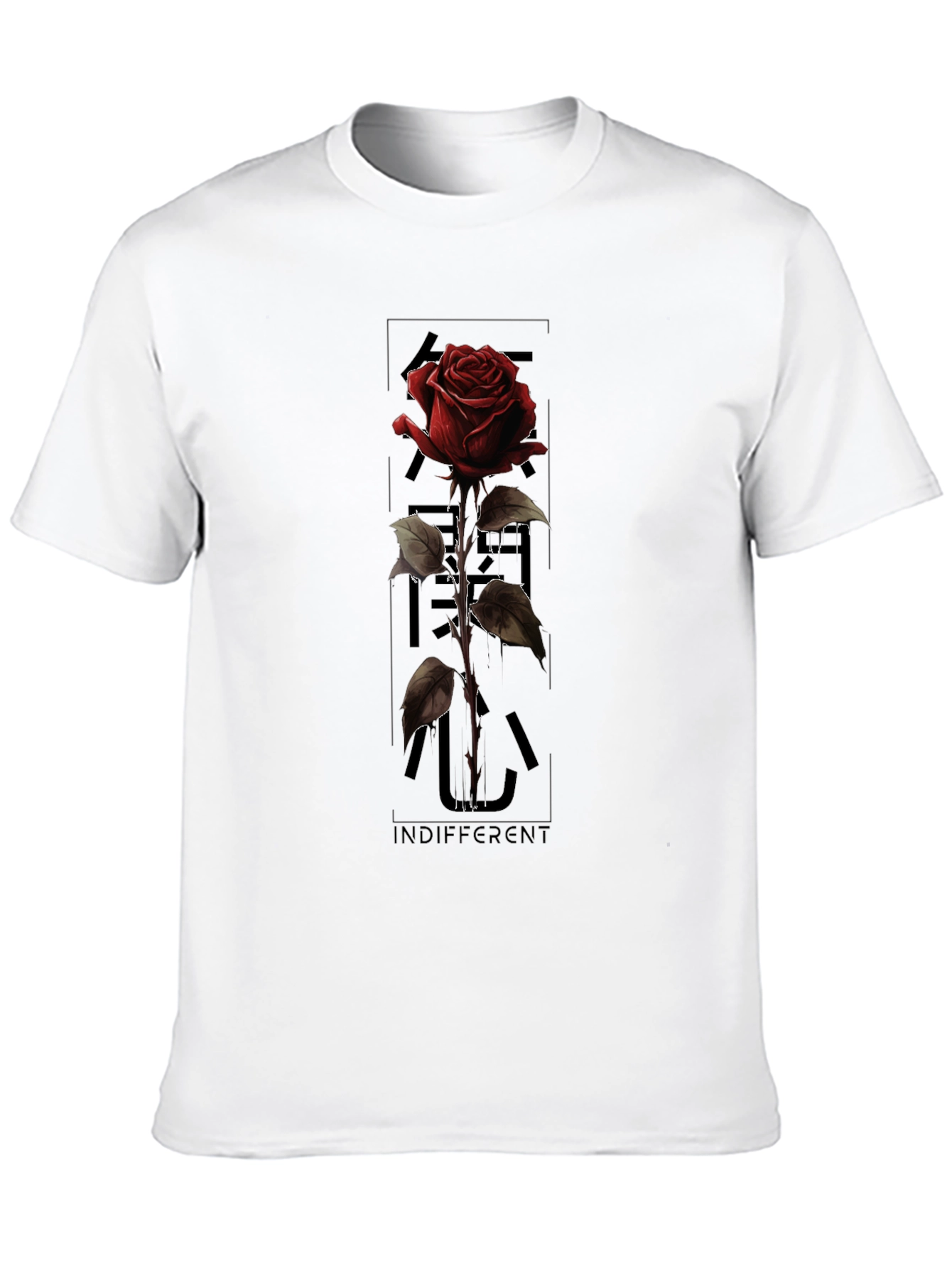 Rose Indifferent Graphic Print T-Shirt