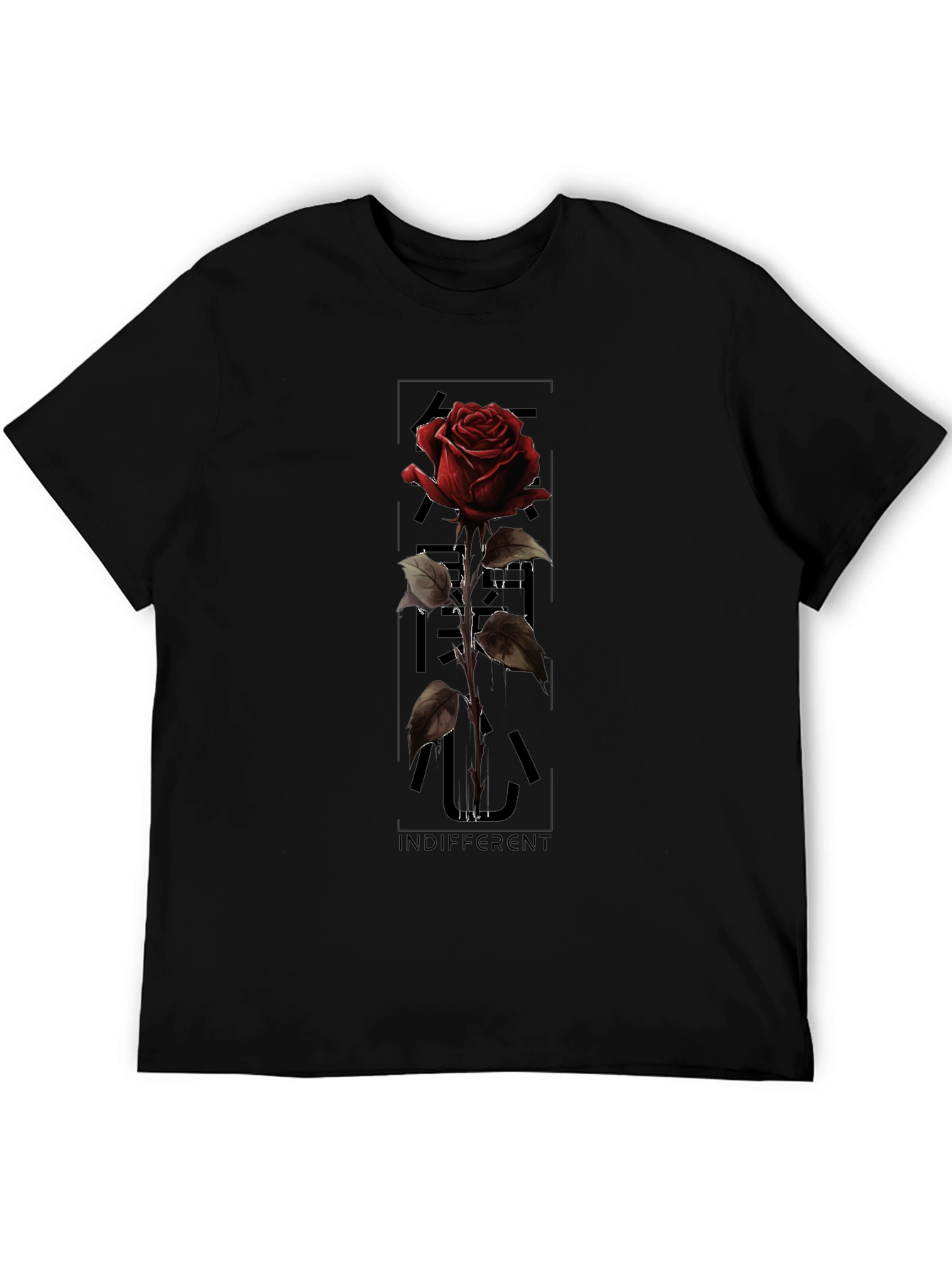 Rose Indifferent Graphic Print T-Shirt