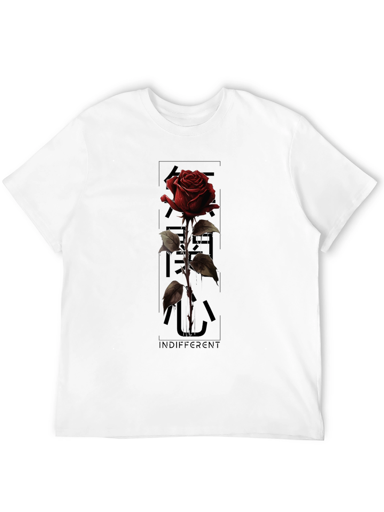 Rose Indifferent Graphic Print T-Shirt