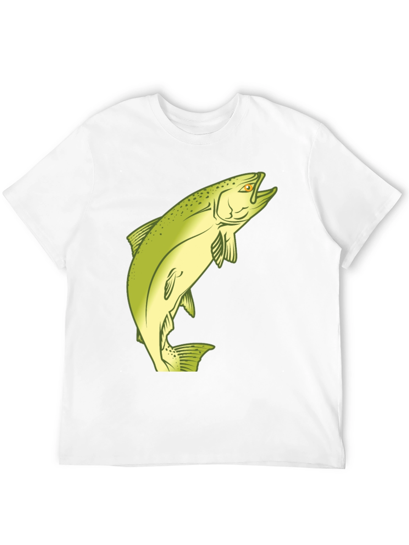 Fishing T-Shirt - Salmon Graphic Tee - Black