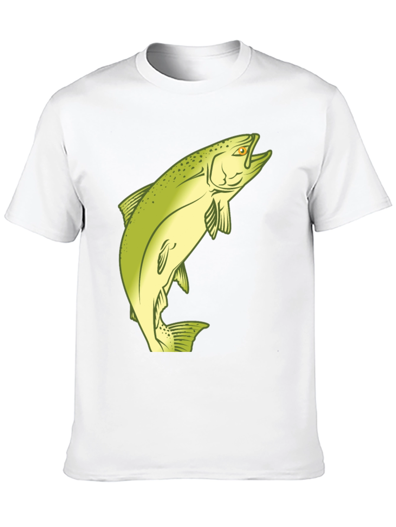 Fishing T-Shirt - Salmon Graphic Tee - Black