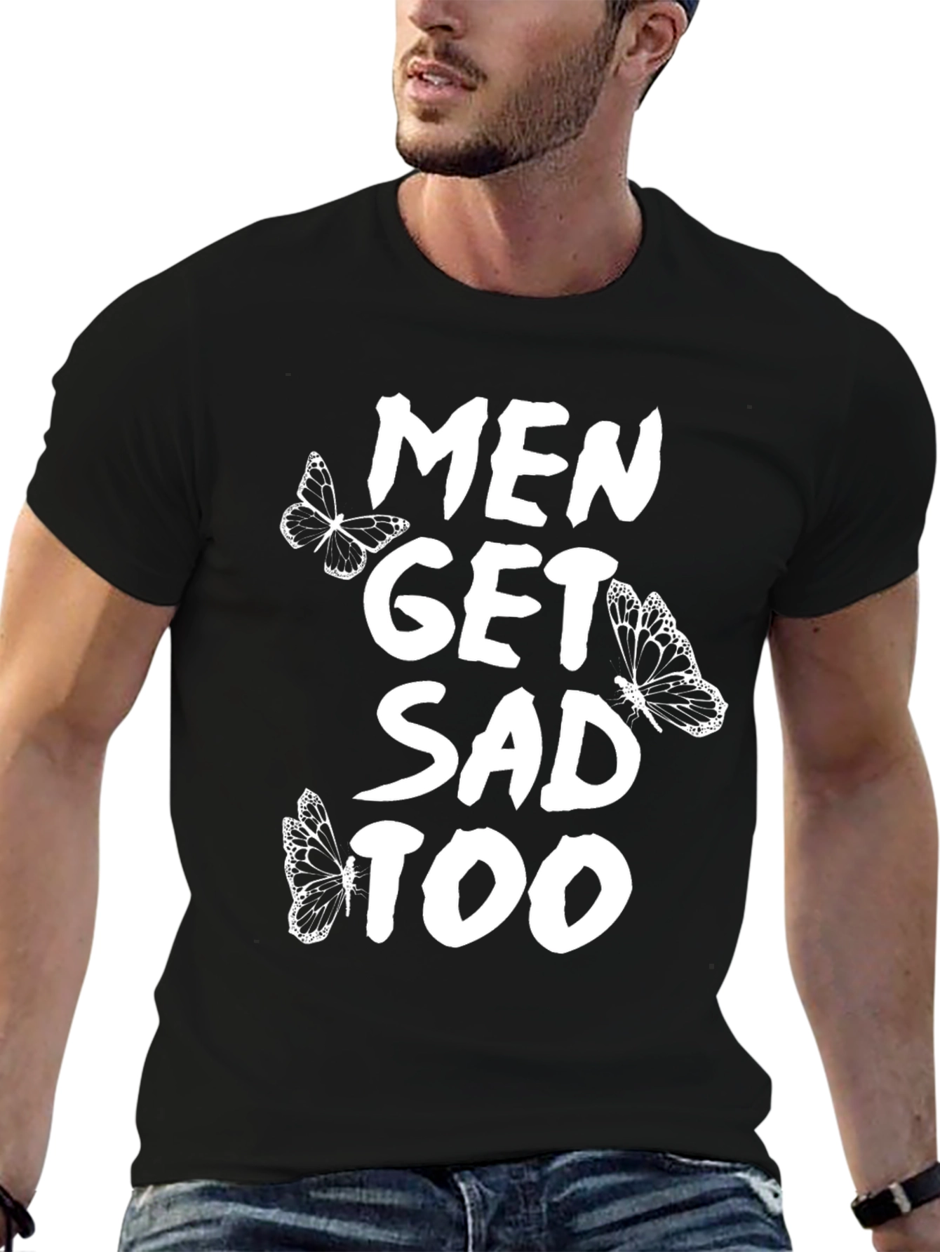 Men Get Sad Too Graphic Tee