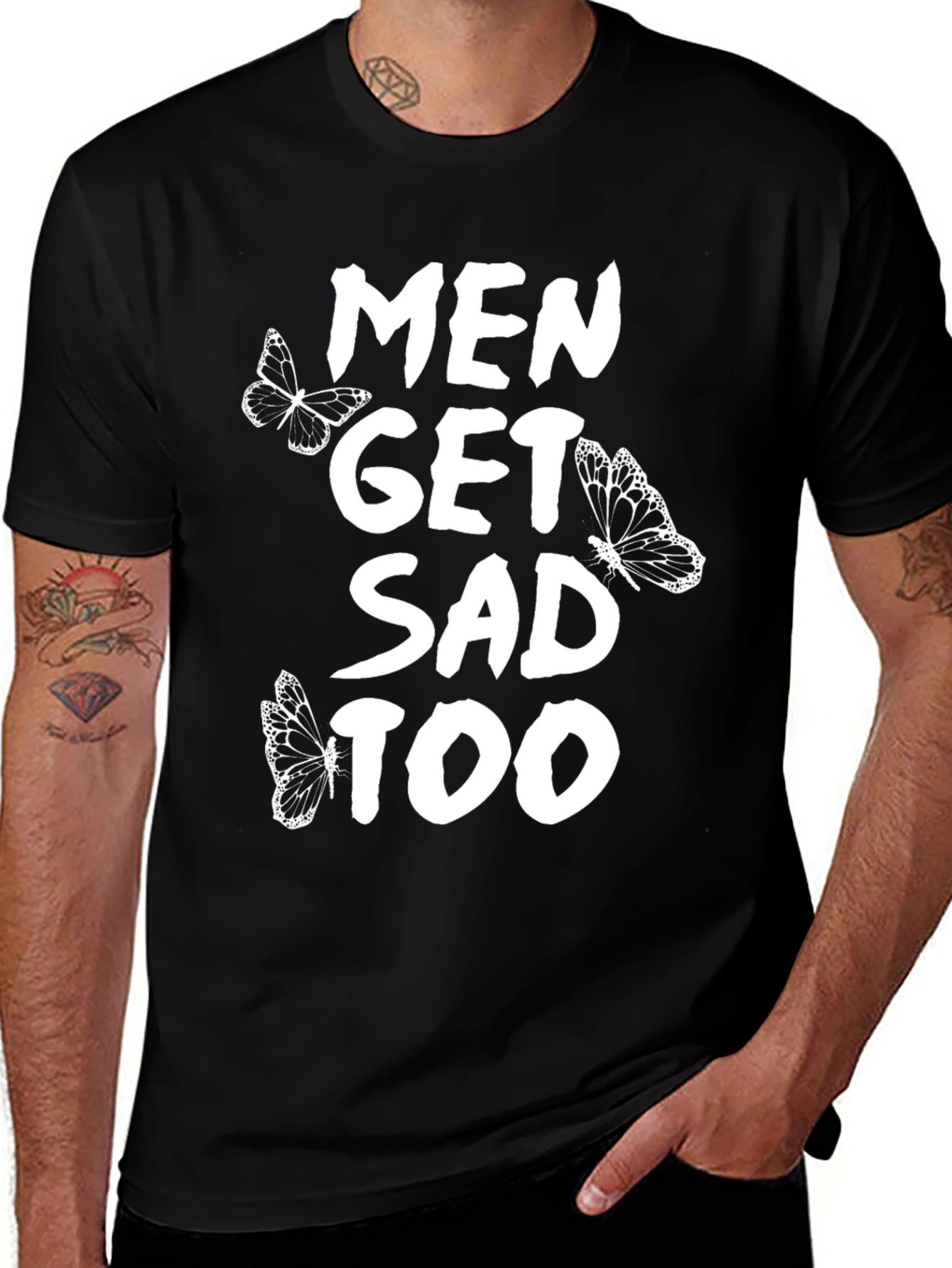 Men Get Sad Too Graphic Tee
