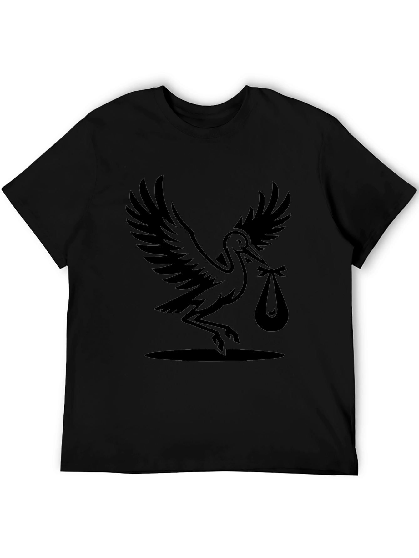 Stork Graphic T-Shirt - New Baby Announcement Tee
