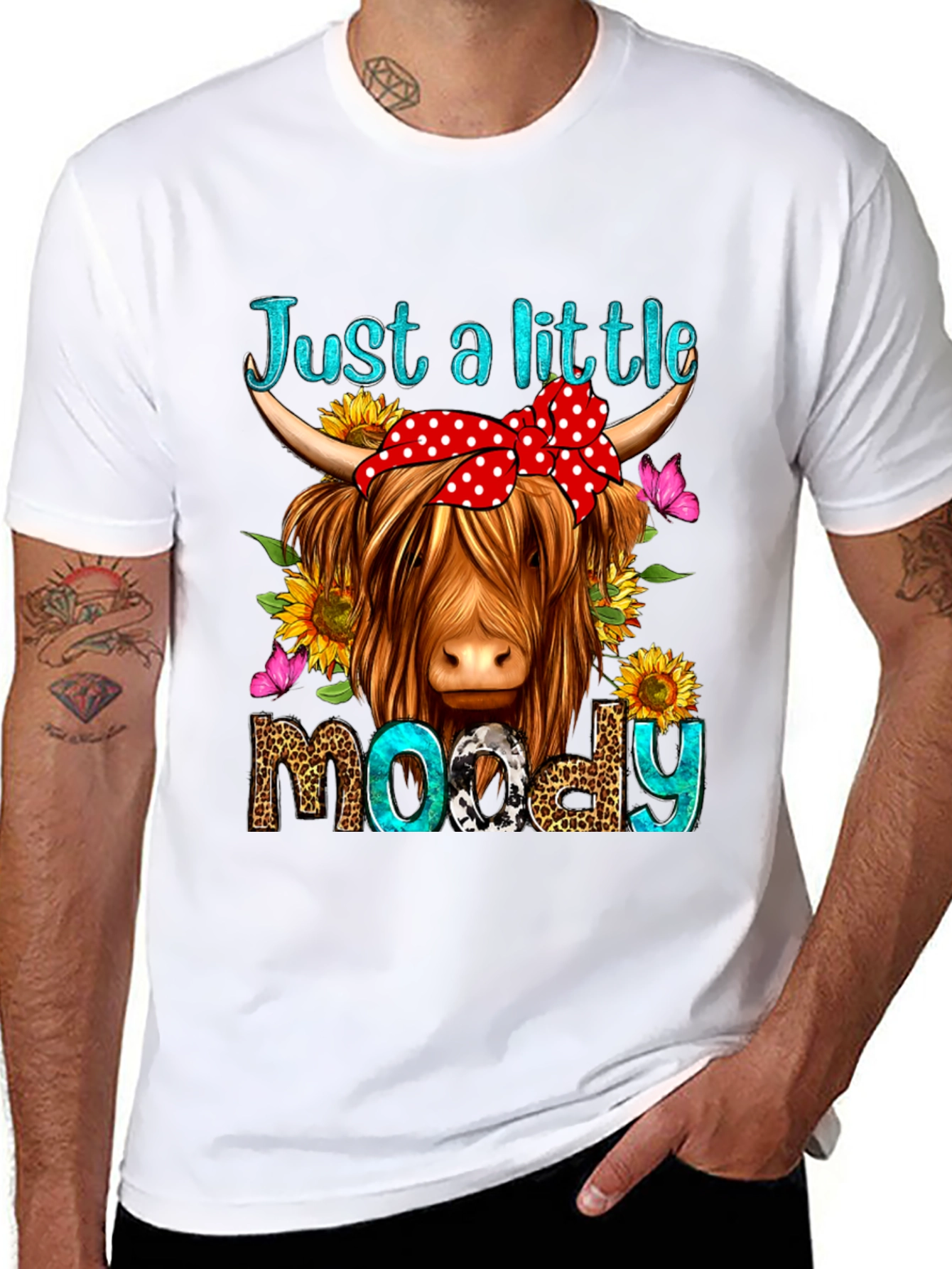 Just a Little Moody Cow Graphic Tee