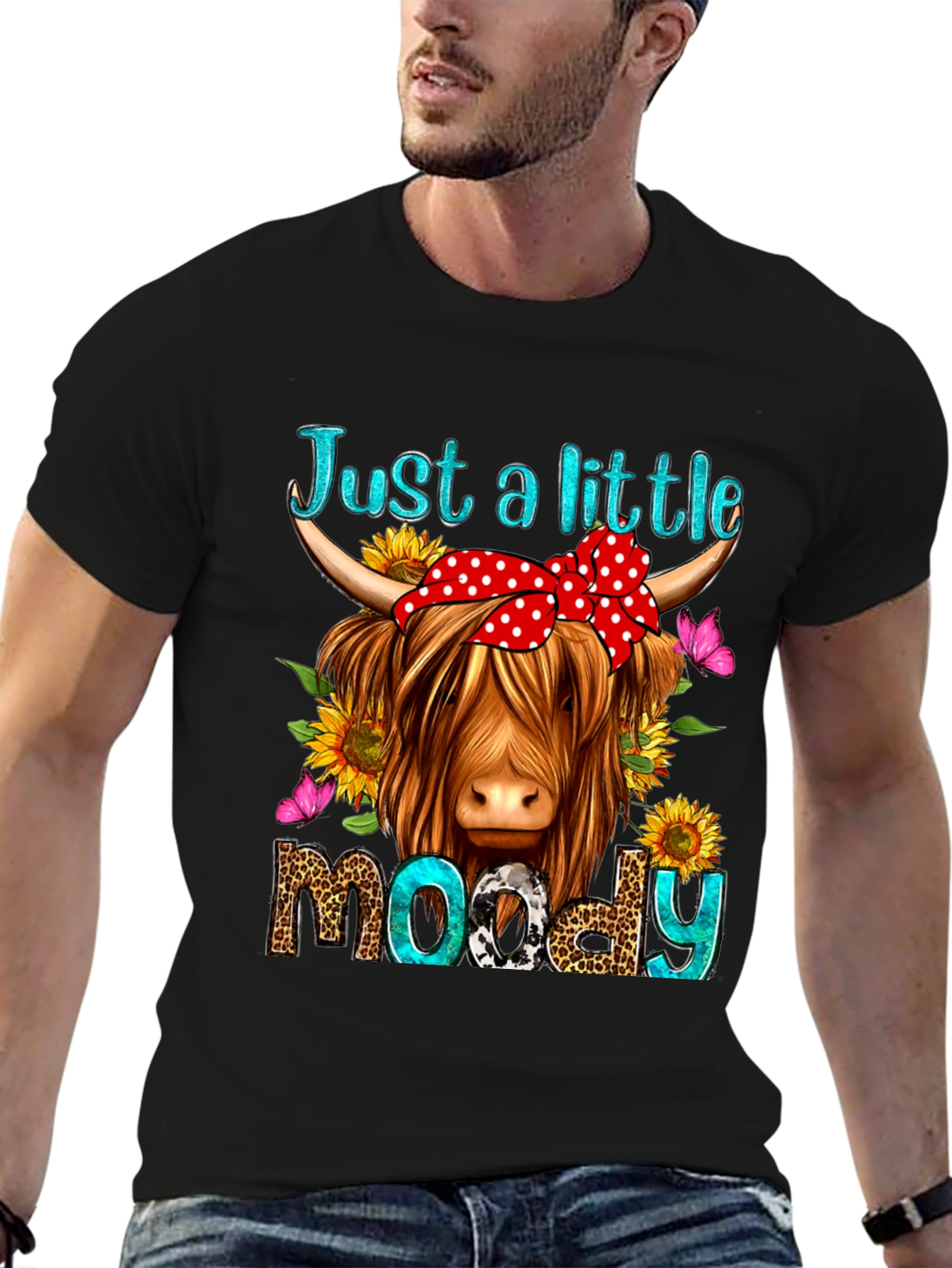 Just a Little Moody Cow Graphic Tee