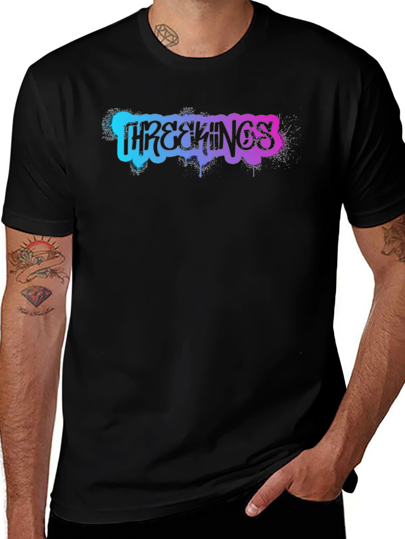 Three Kings Graphic T-Shirt - Black