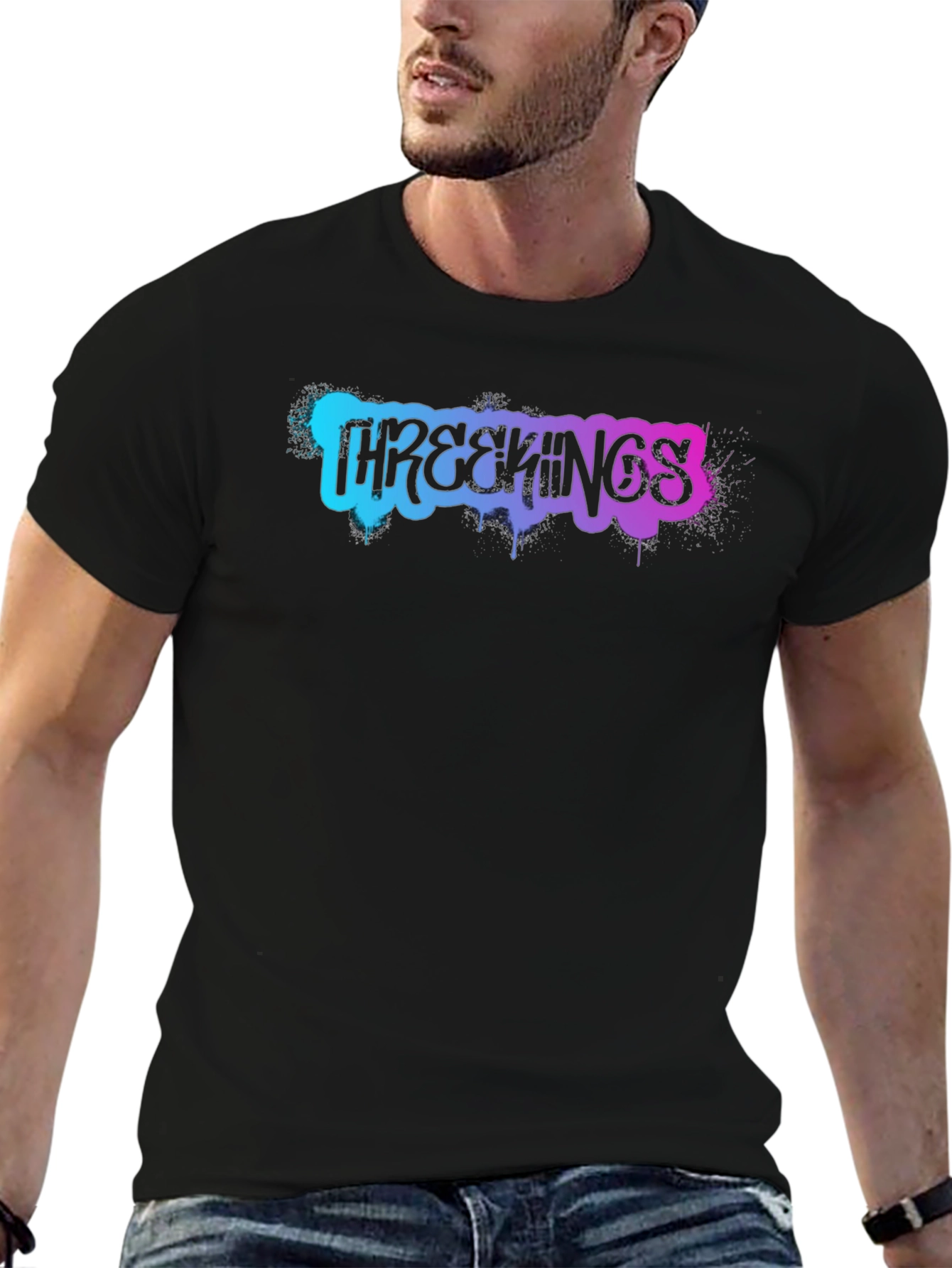 Three Kings Graphic T-Shirt - Black