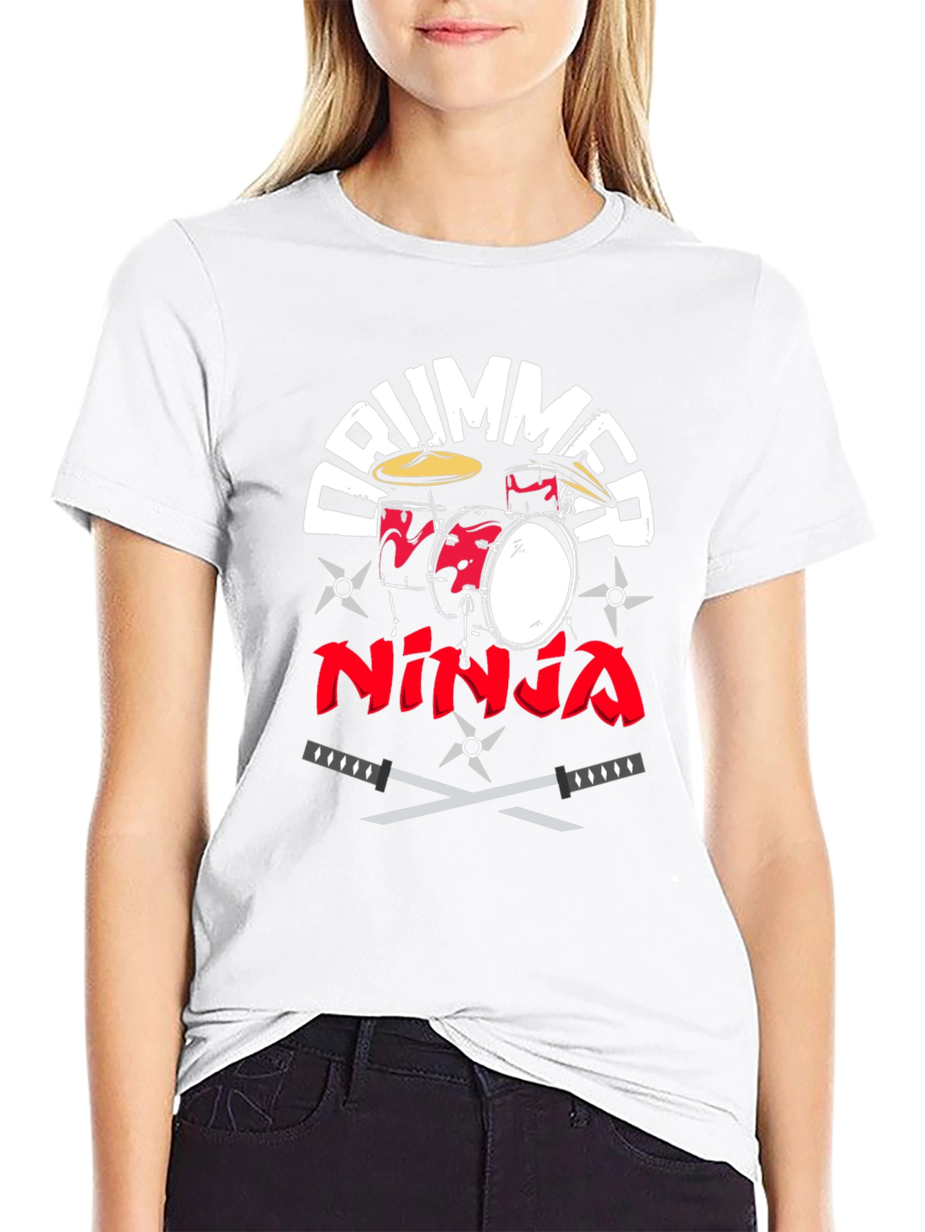 Drummer Ninja T-Shirt - Music and Martial Arts