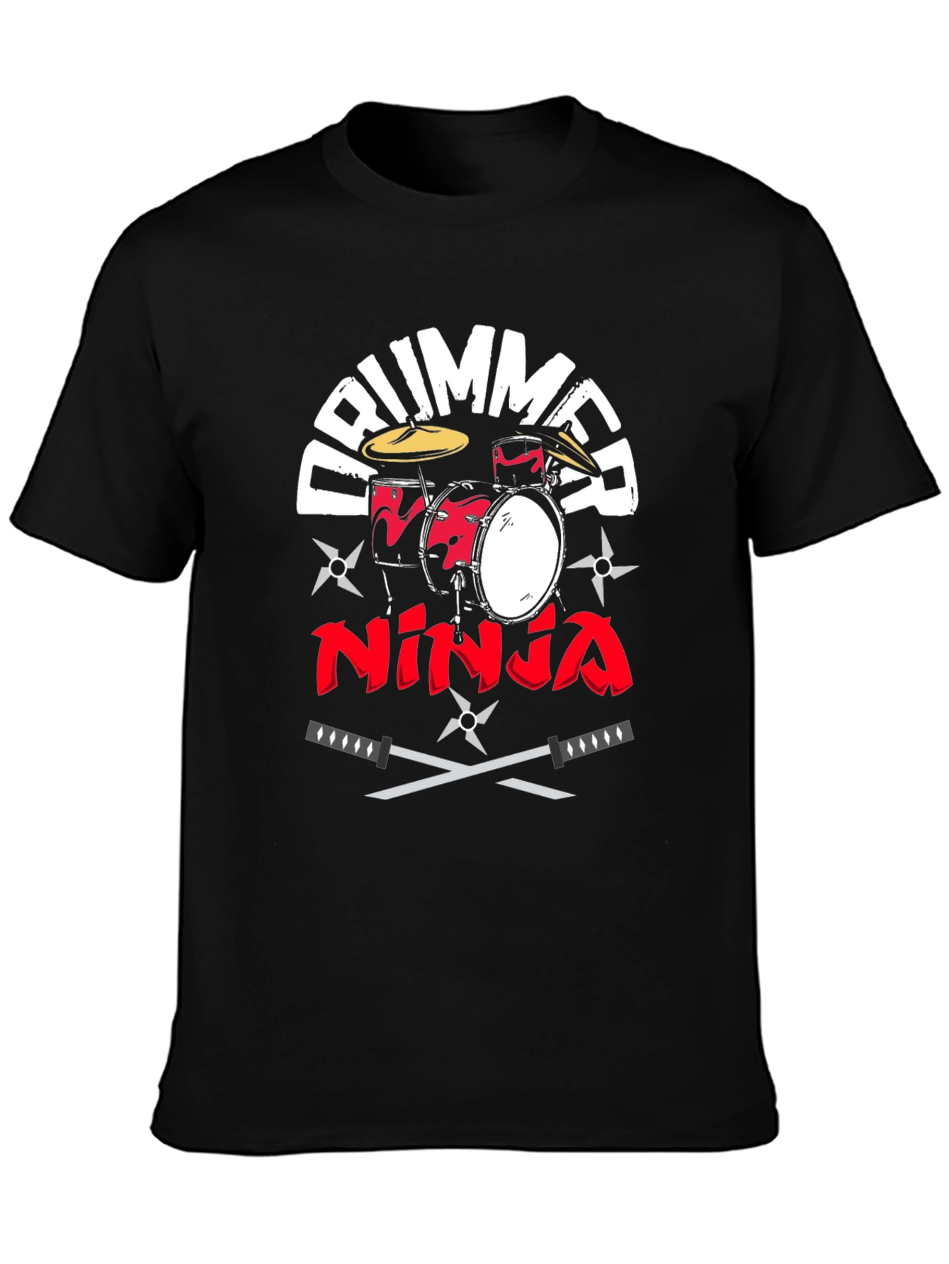 Drummer Ninja T-Shirt - Music and Martial Arts