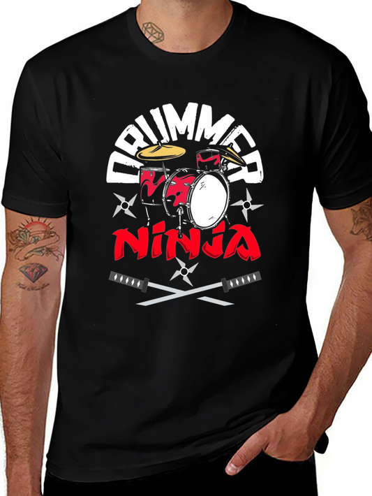 Drummer Ninja T-Shirt - Music and Martial Arts