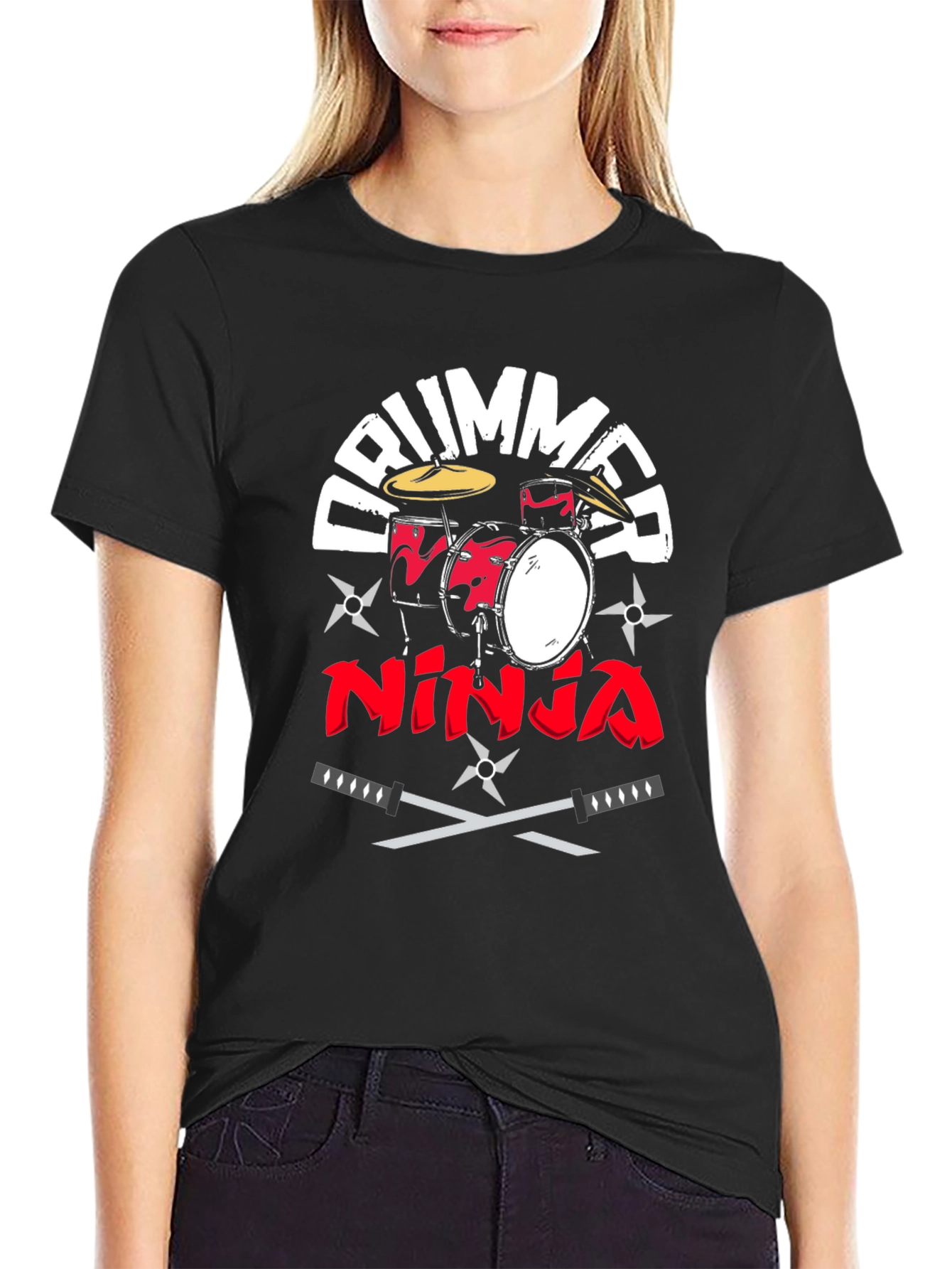 Drummer Ninja T-Shirt - Music and Martial Arts