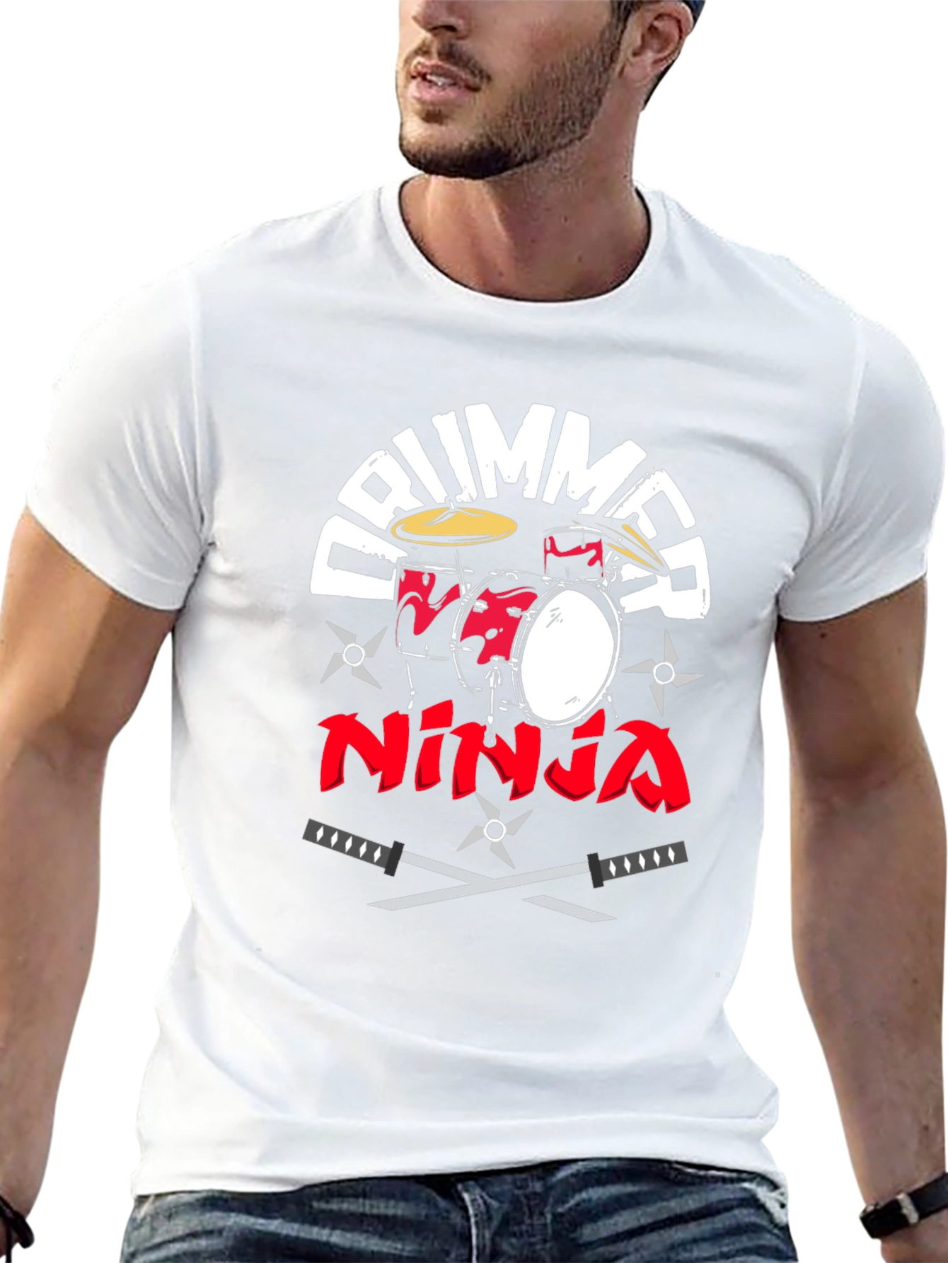 Drummer Ninja T-Shirt - Music and Martial Arts