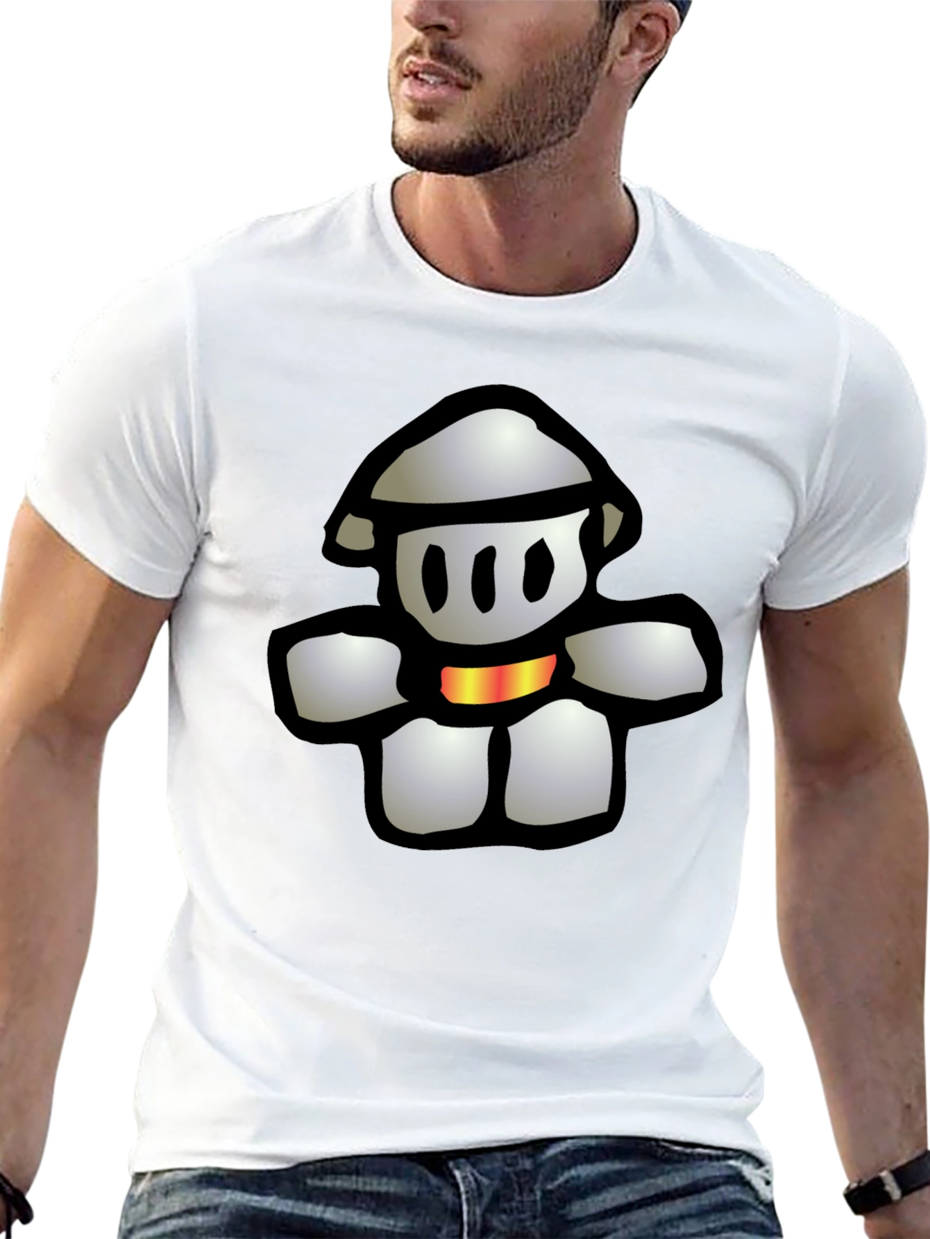 Retro Gamer Tee - Paper Mario Goomba Design