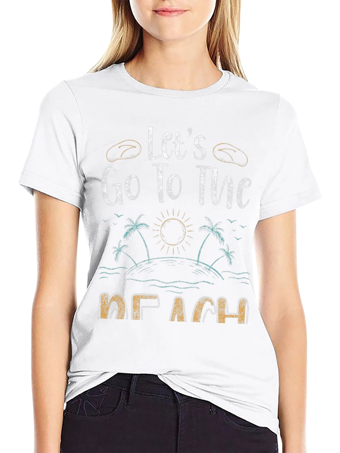 Lets Go To The Beach Graphic T-Shirt