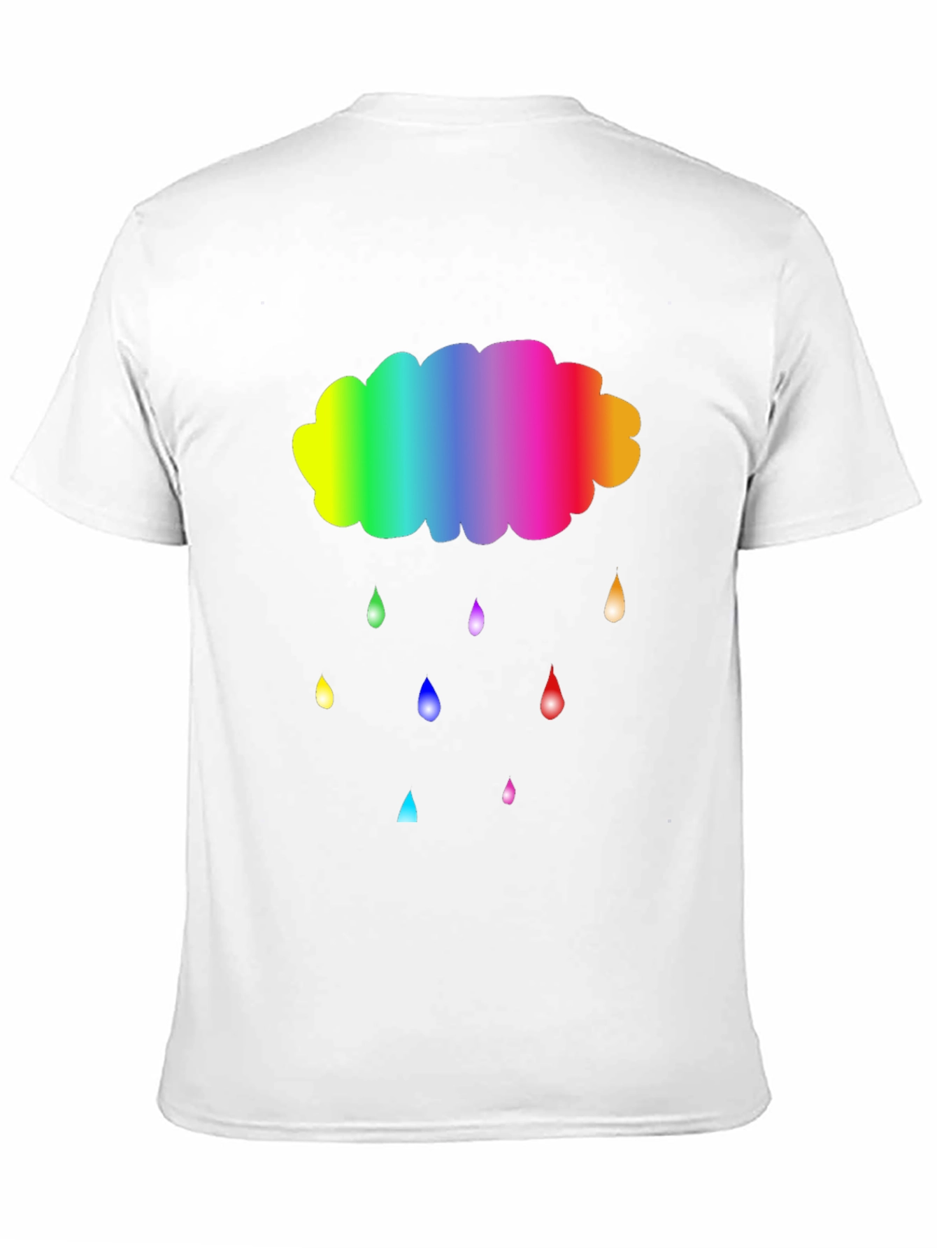 Rainbow Cloud Raindrops Graphic Tee
