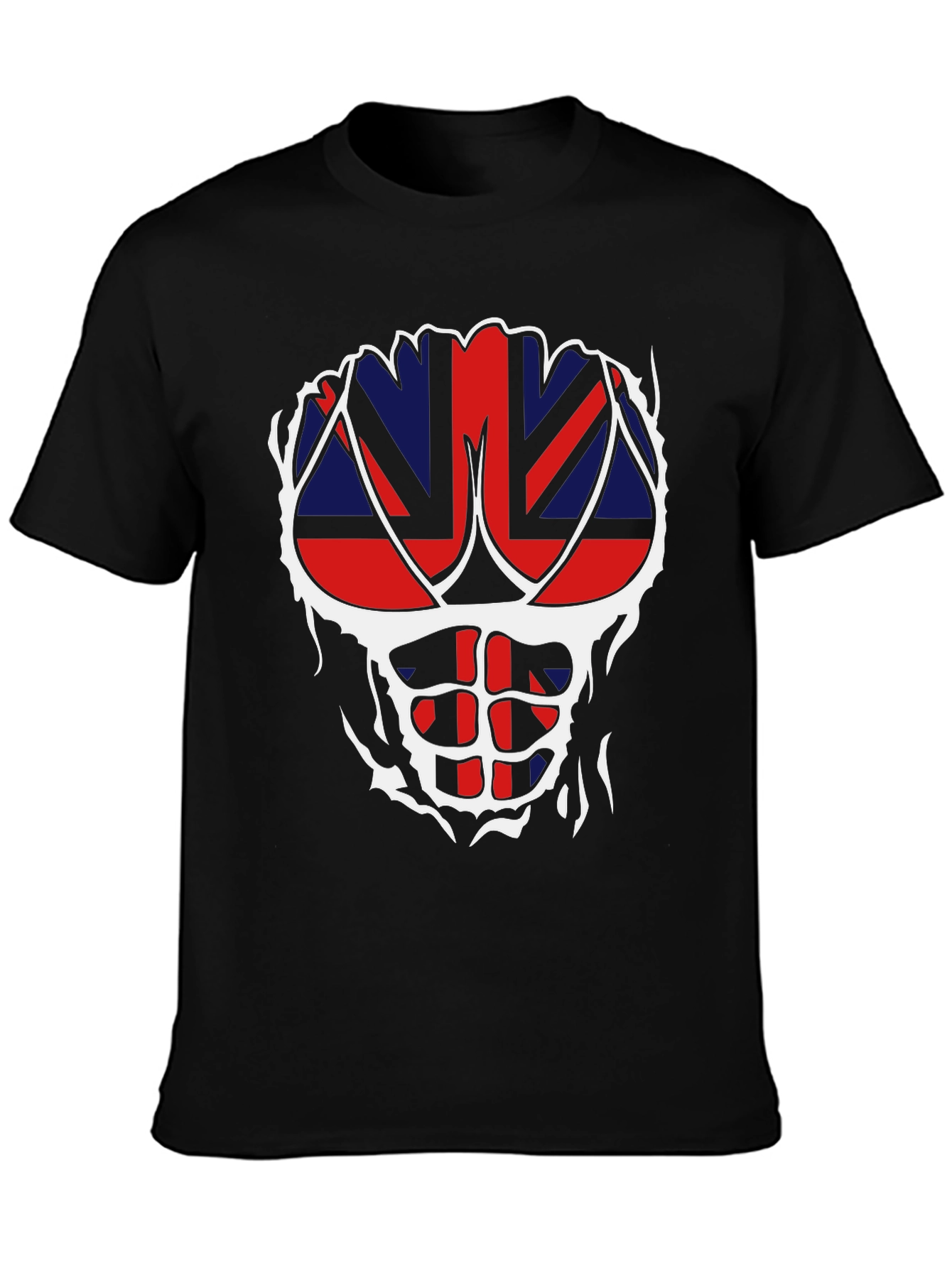 Union Jack Ripped T-Shirt - Patriotic Abs!