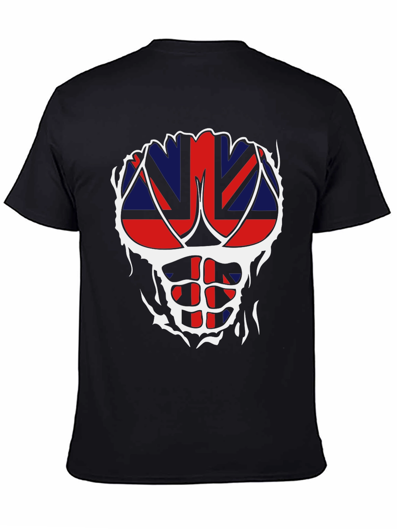Union Jack Ripped T-Shirt - Patriotic Abs!