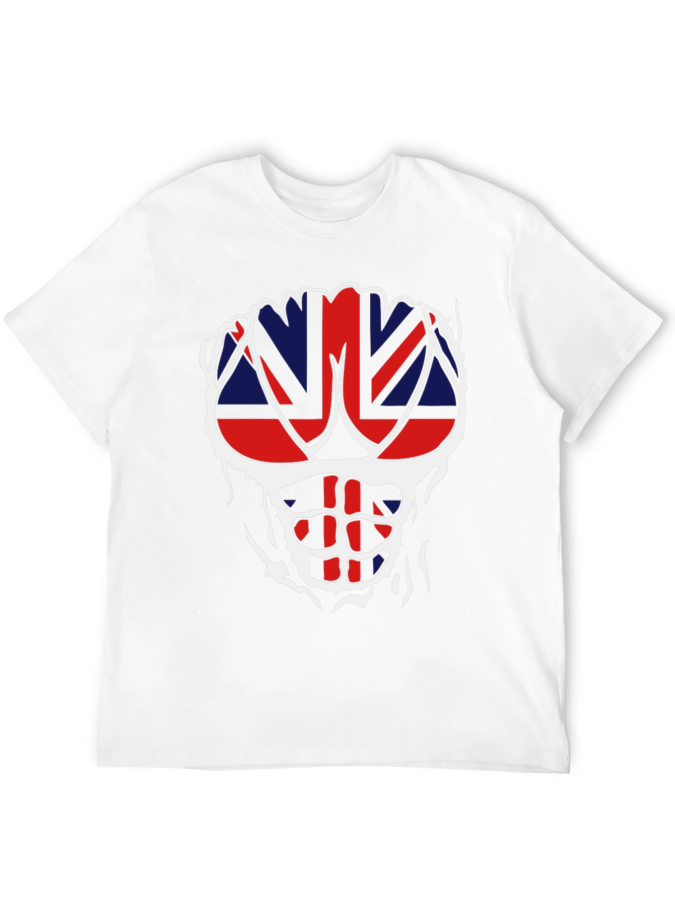 Union Jack Ripped T-Shirt - Patriotic Abs!