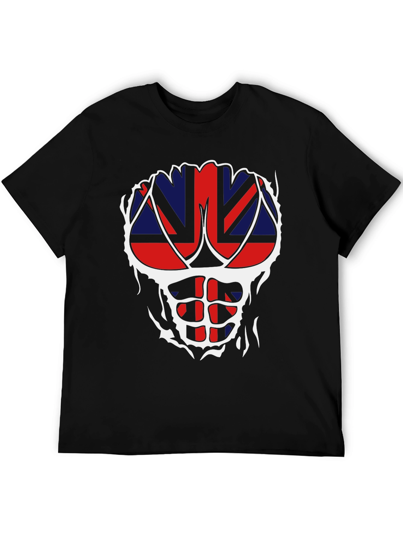 Union Jack Ripped T-Shirt - Patriotic Abs!